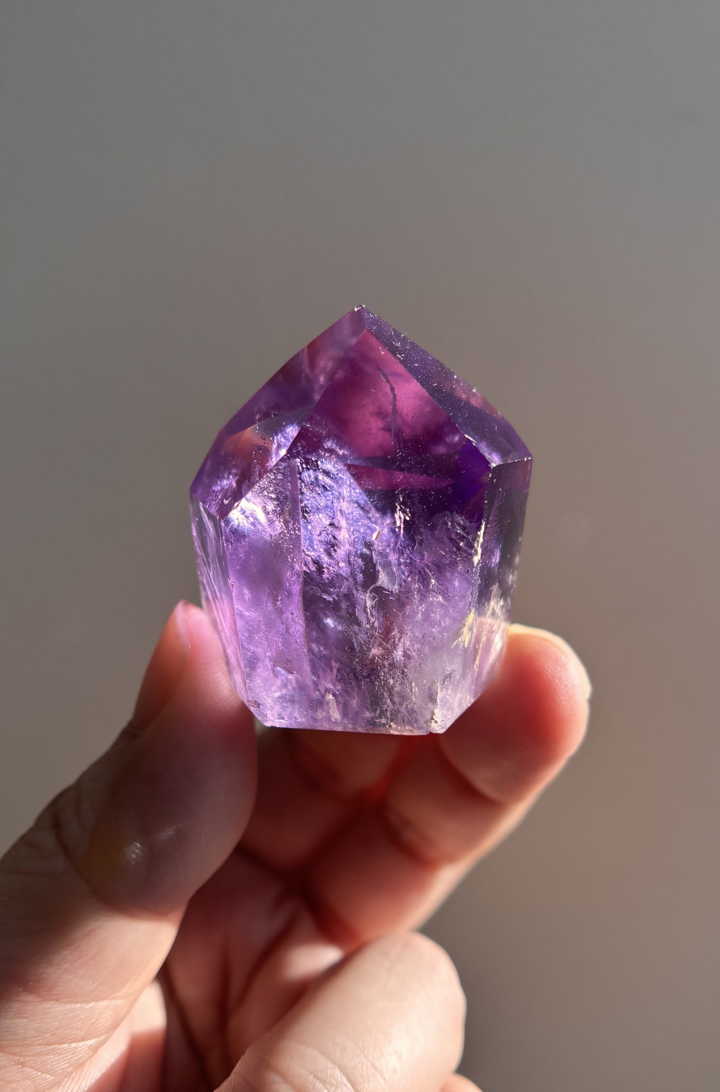 Gemmy Bahai Amethyst with Phantoms Mini Tower 45g