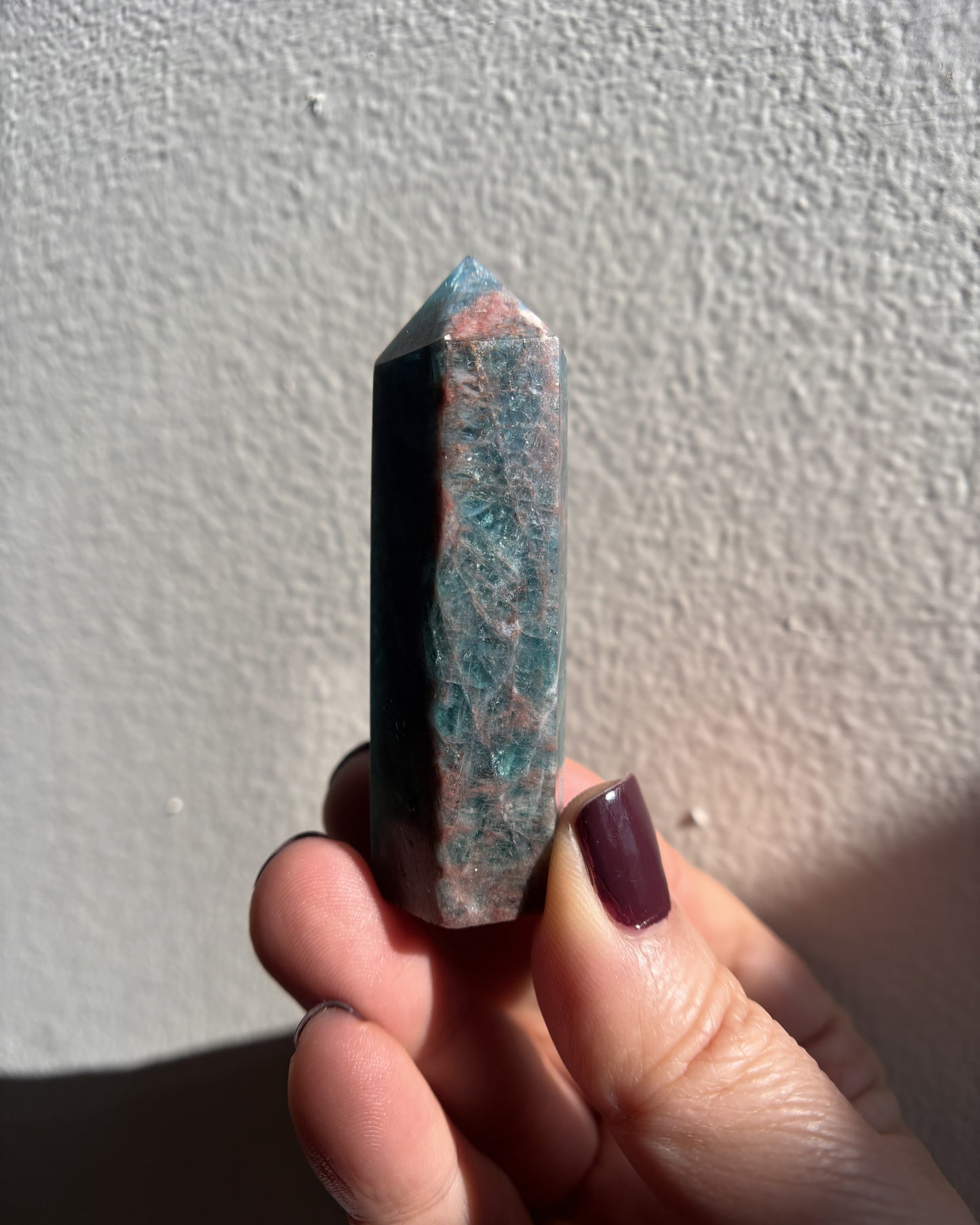 Blue Apatite Tower 43g