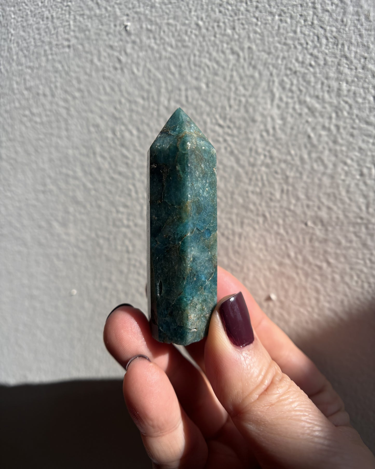 Blue Apatite Tower 47g