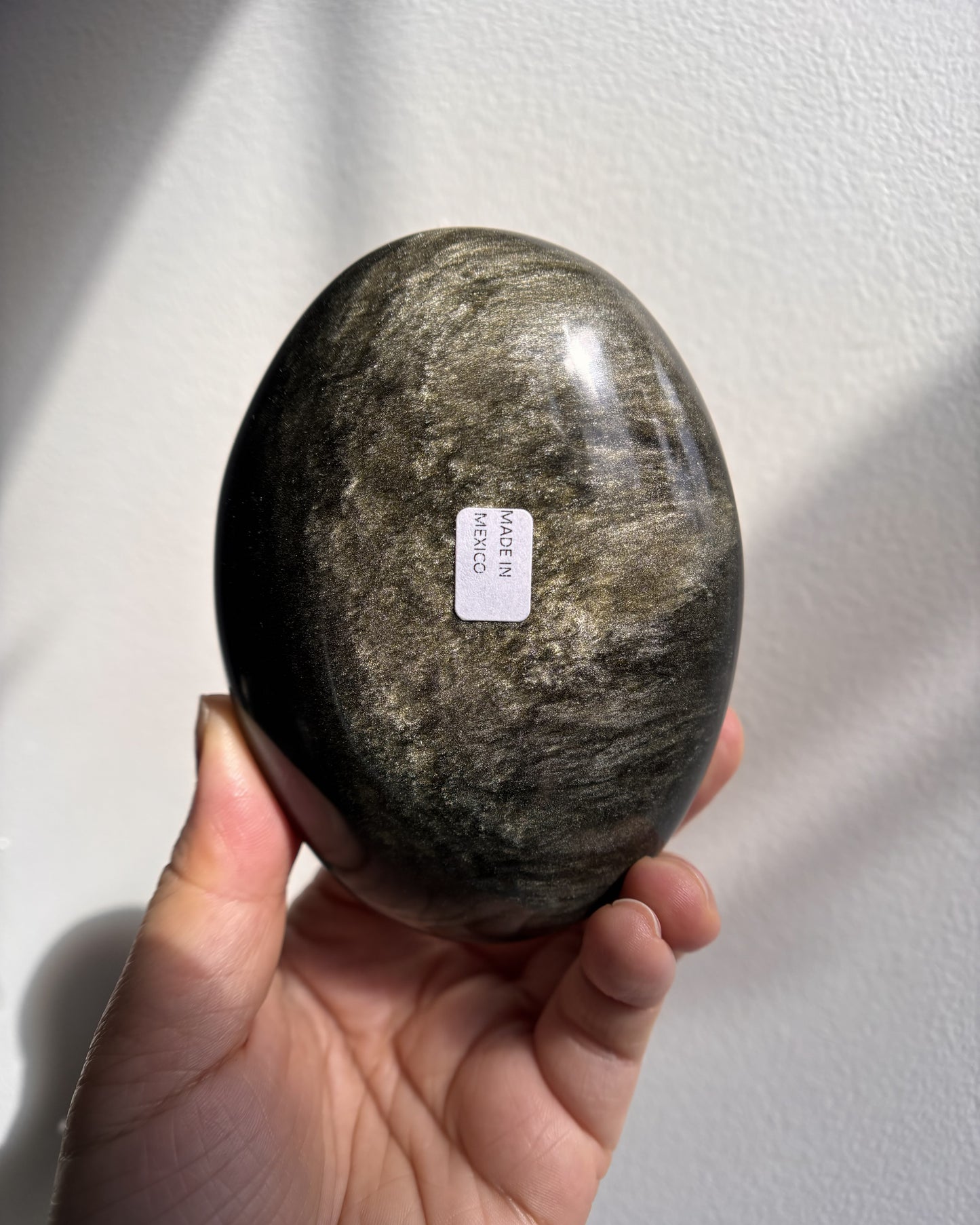 Golden Obsidian Palmstone - XL (389.5g)