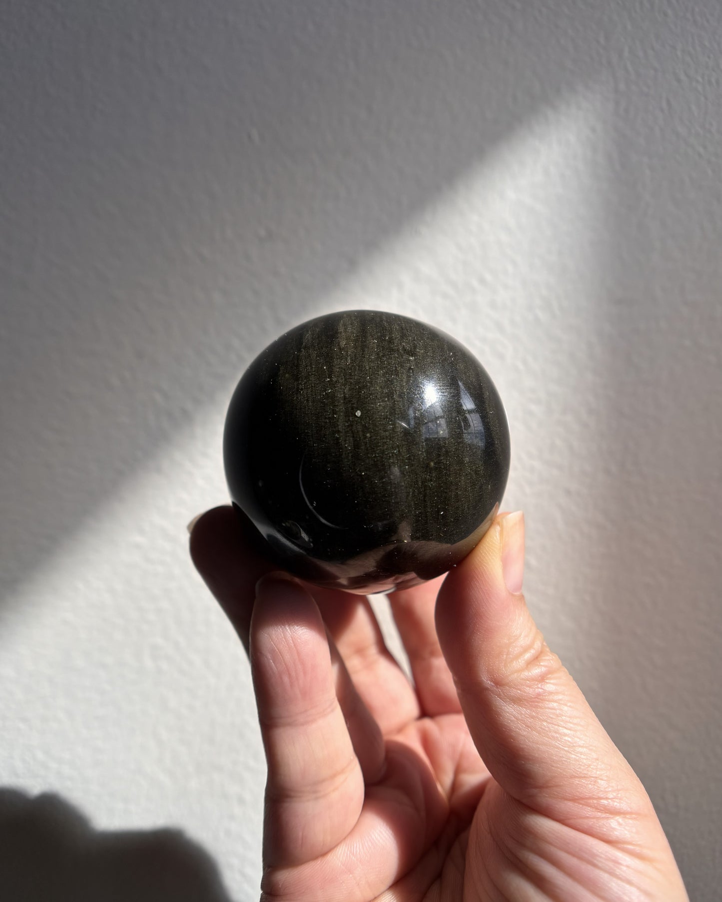 Golden Obsidian Sphere 158.2g