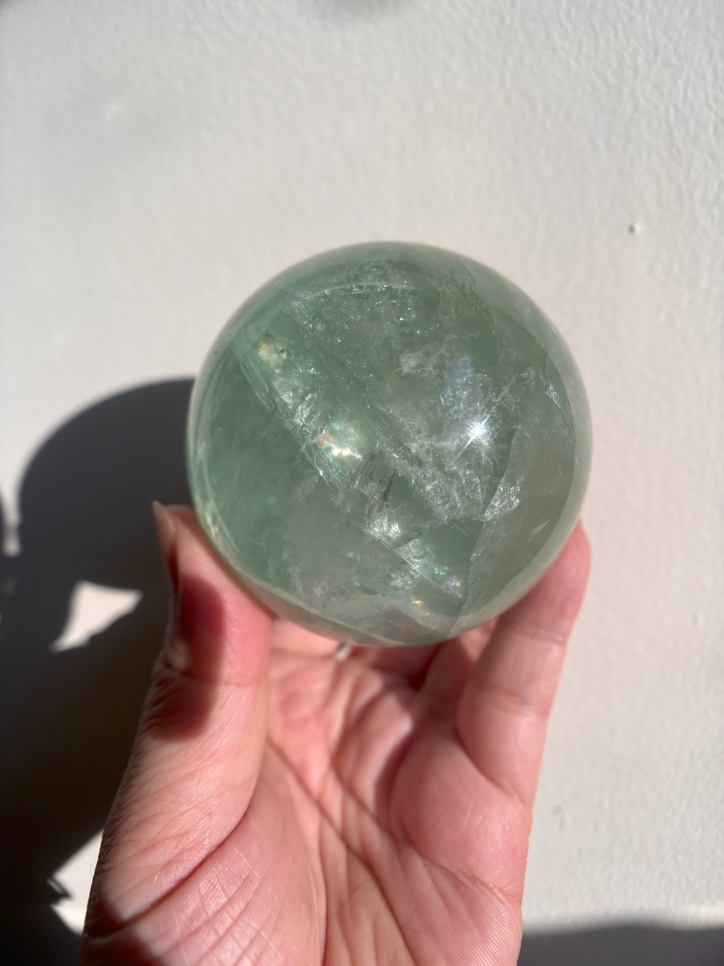 Green Fluorite Sphere 514g