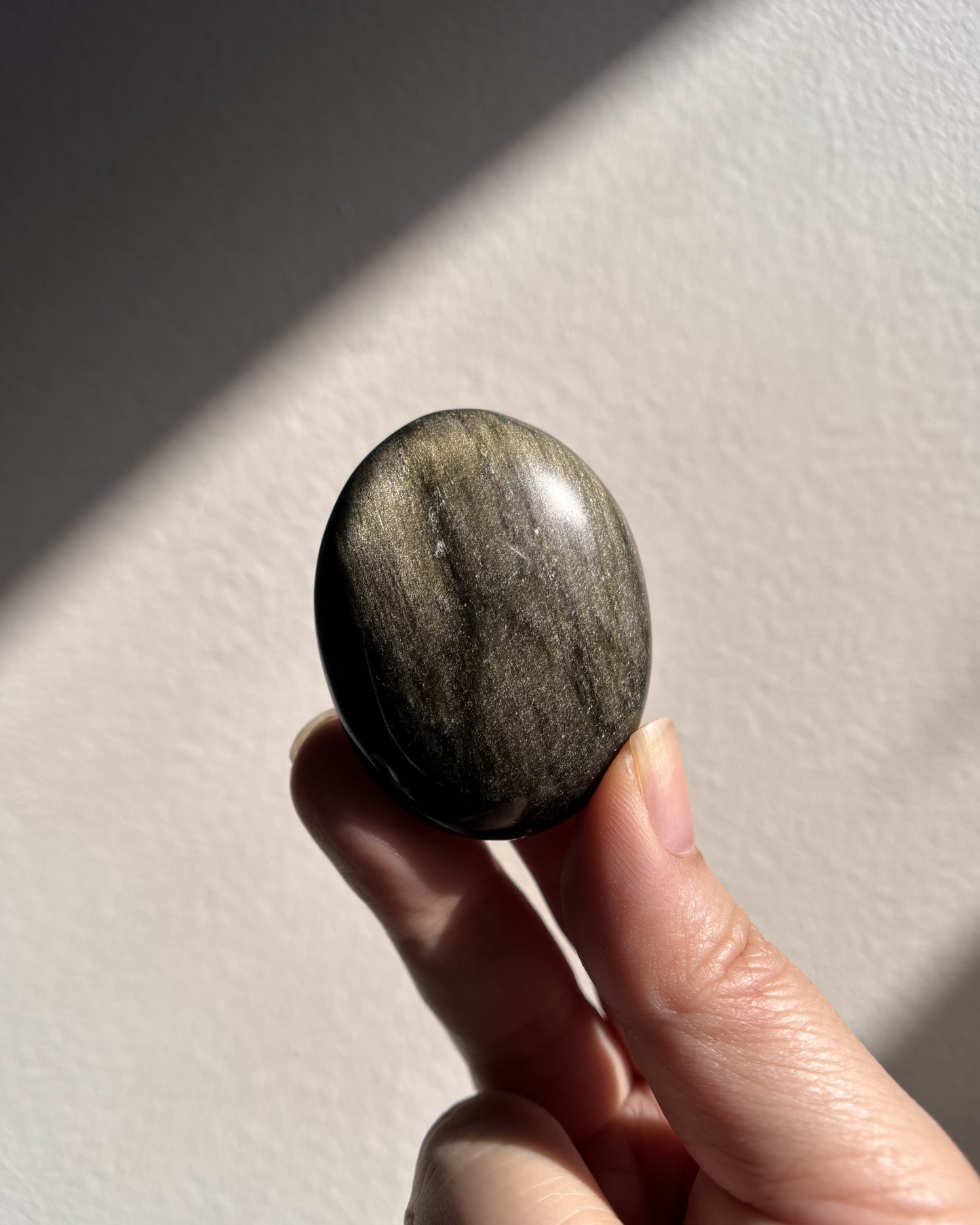 High-Grade Golden Obsidian Palmstone - Small (37.1g)