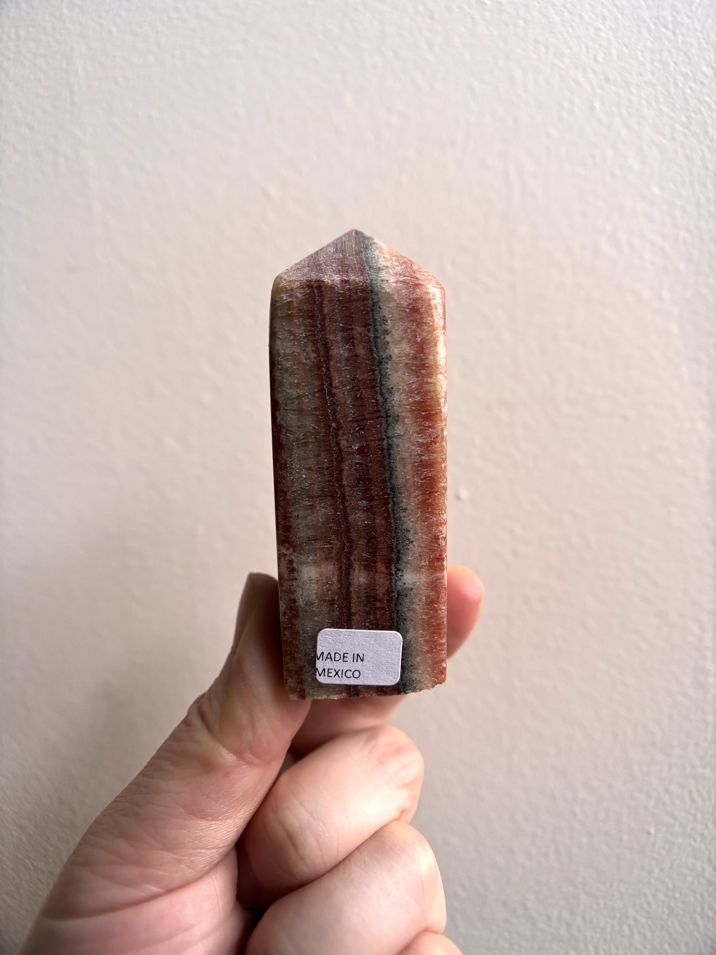 Mini Mexican Banded Calcite Tower 126g