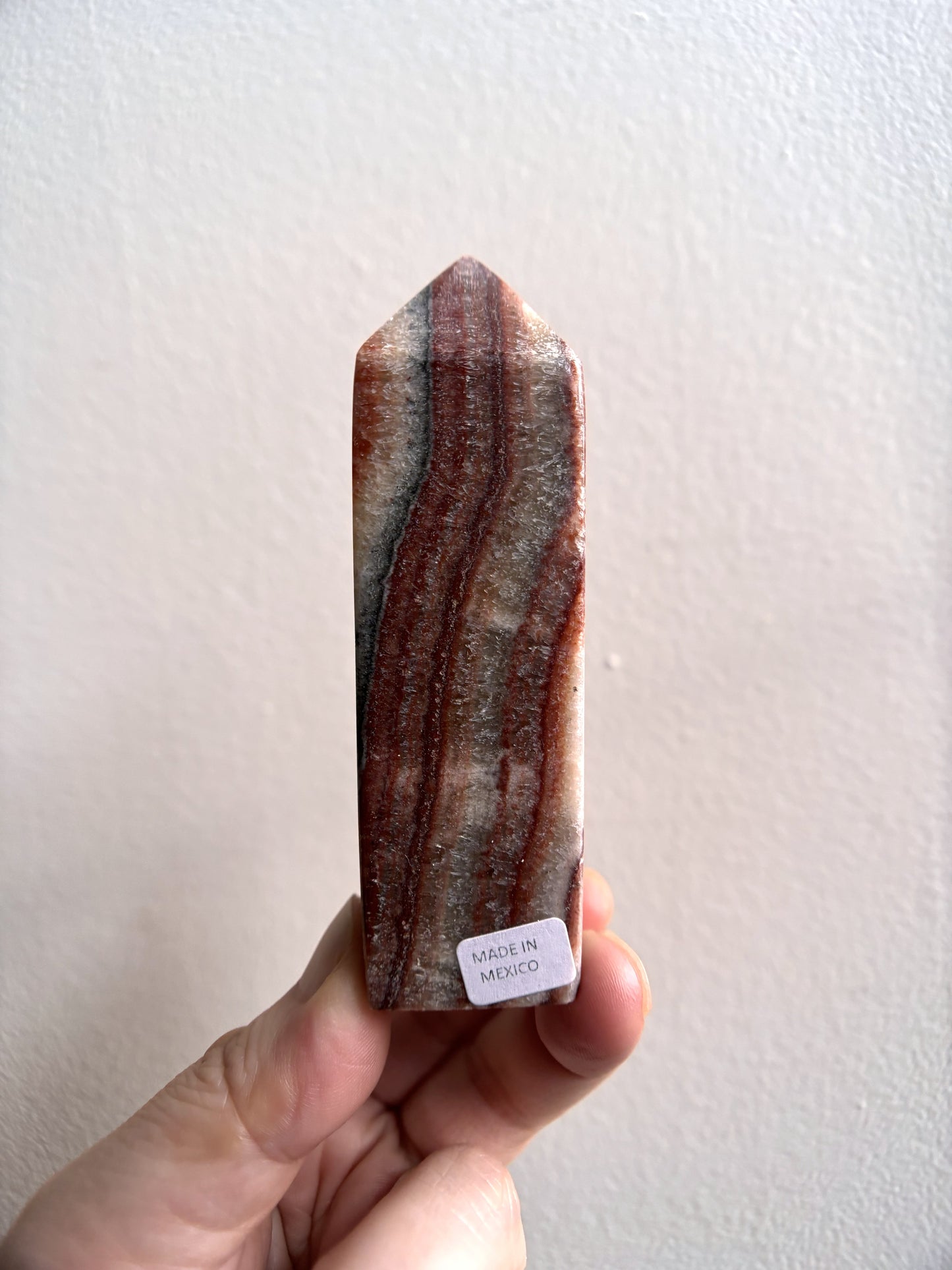 Mini Mexican Banded Calcite Tower 140g