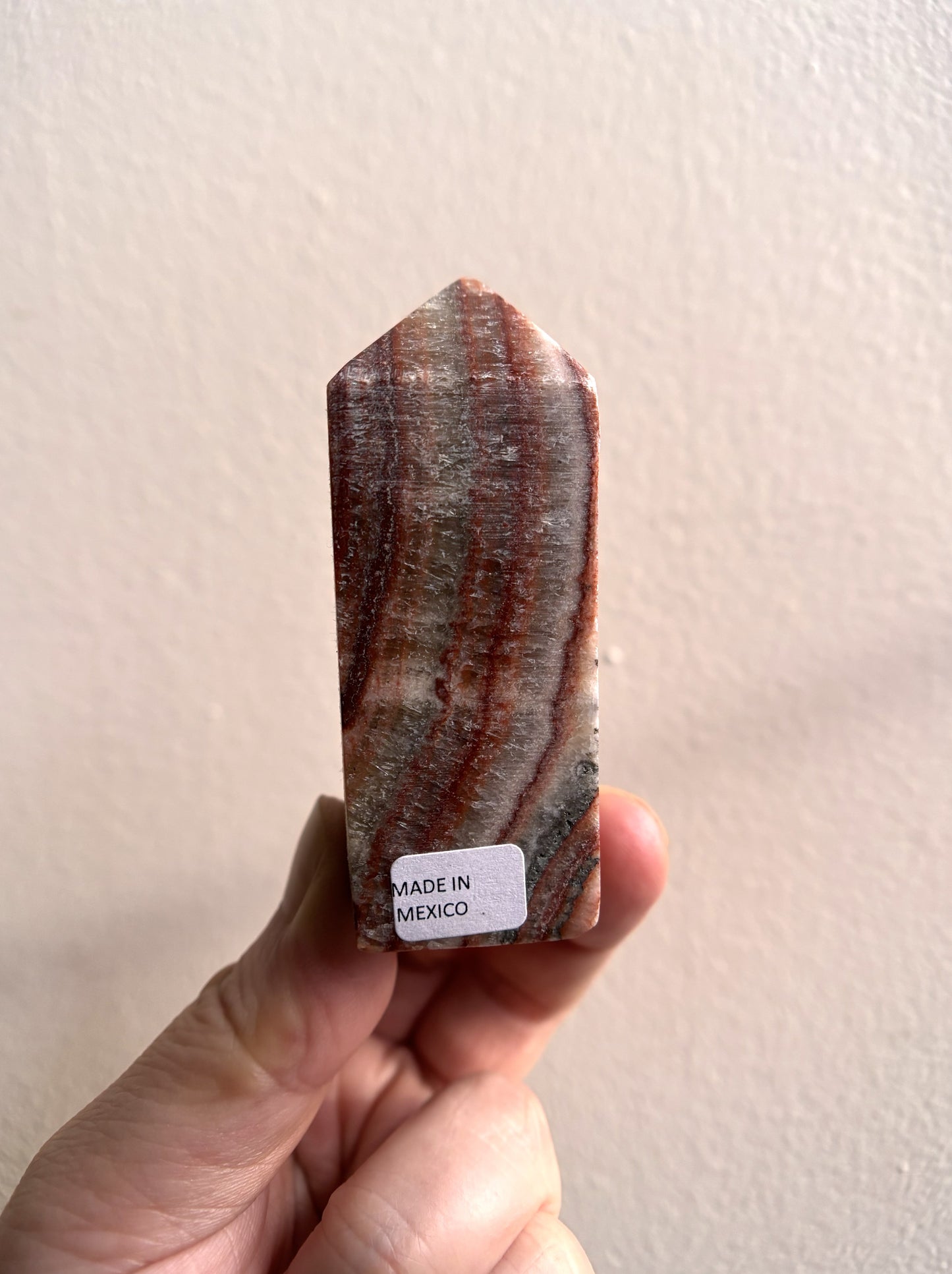Mini Mexican Banded Calcite Tower 95g