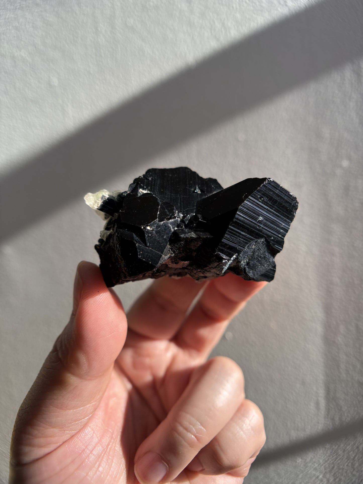 Namibian Black Tourmaline with Hyalite Opal 55.8g