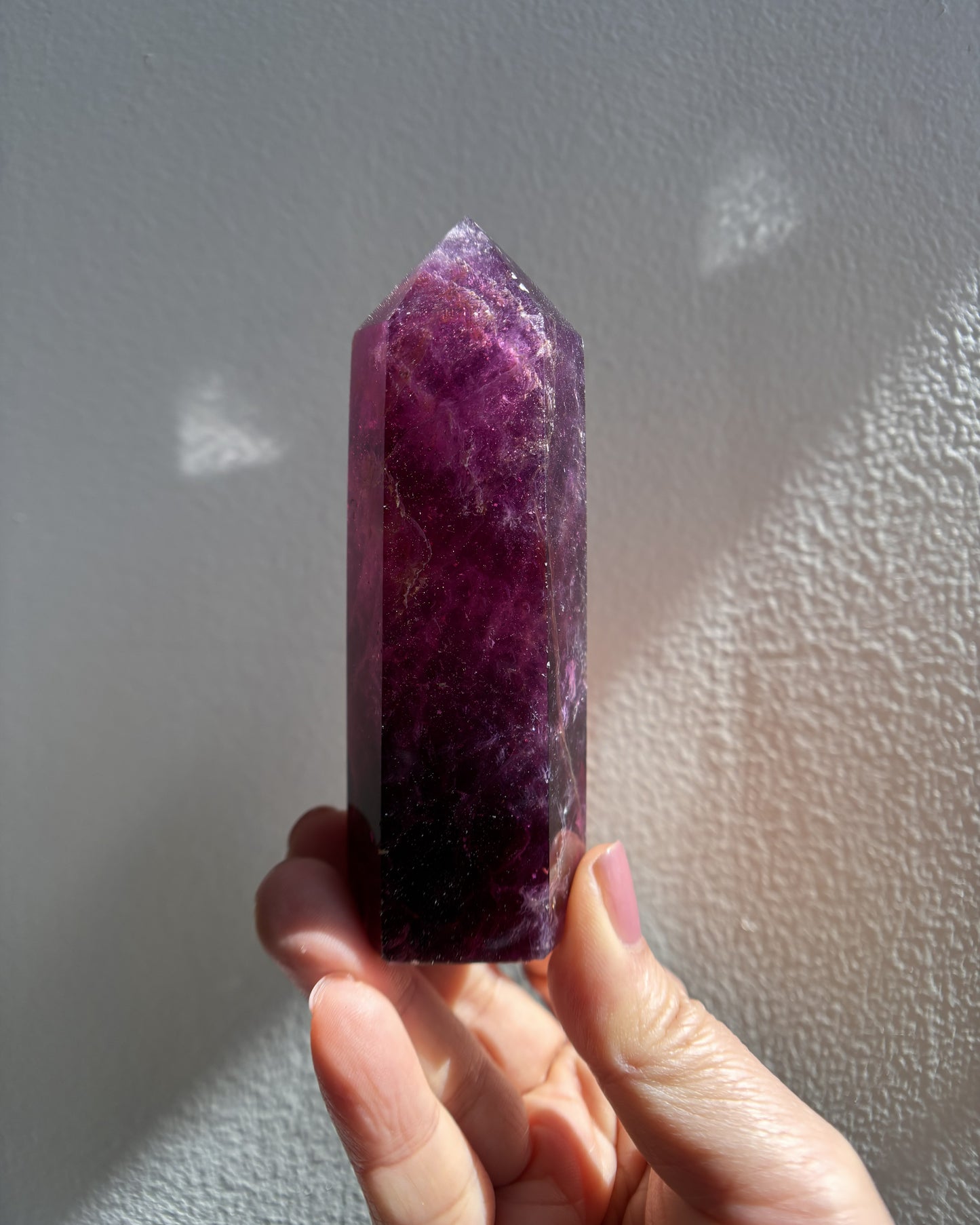 Purple Fluorite Tower 214g