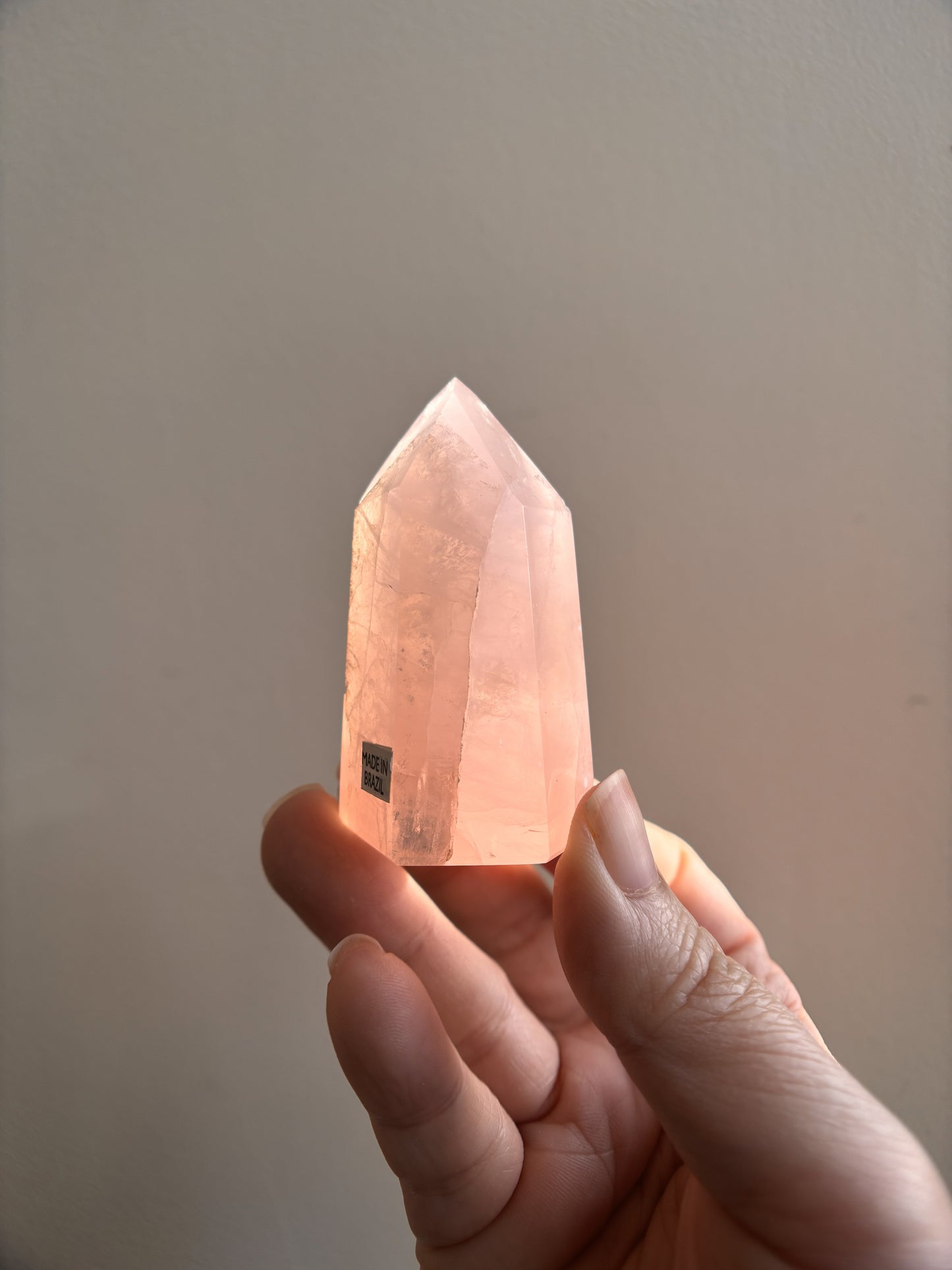 Brazilian Bahia Rose Quartz Tower 88.1g