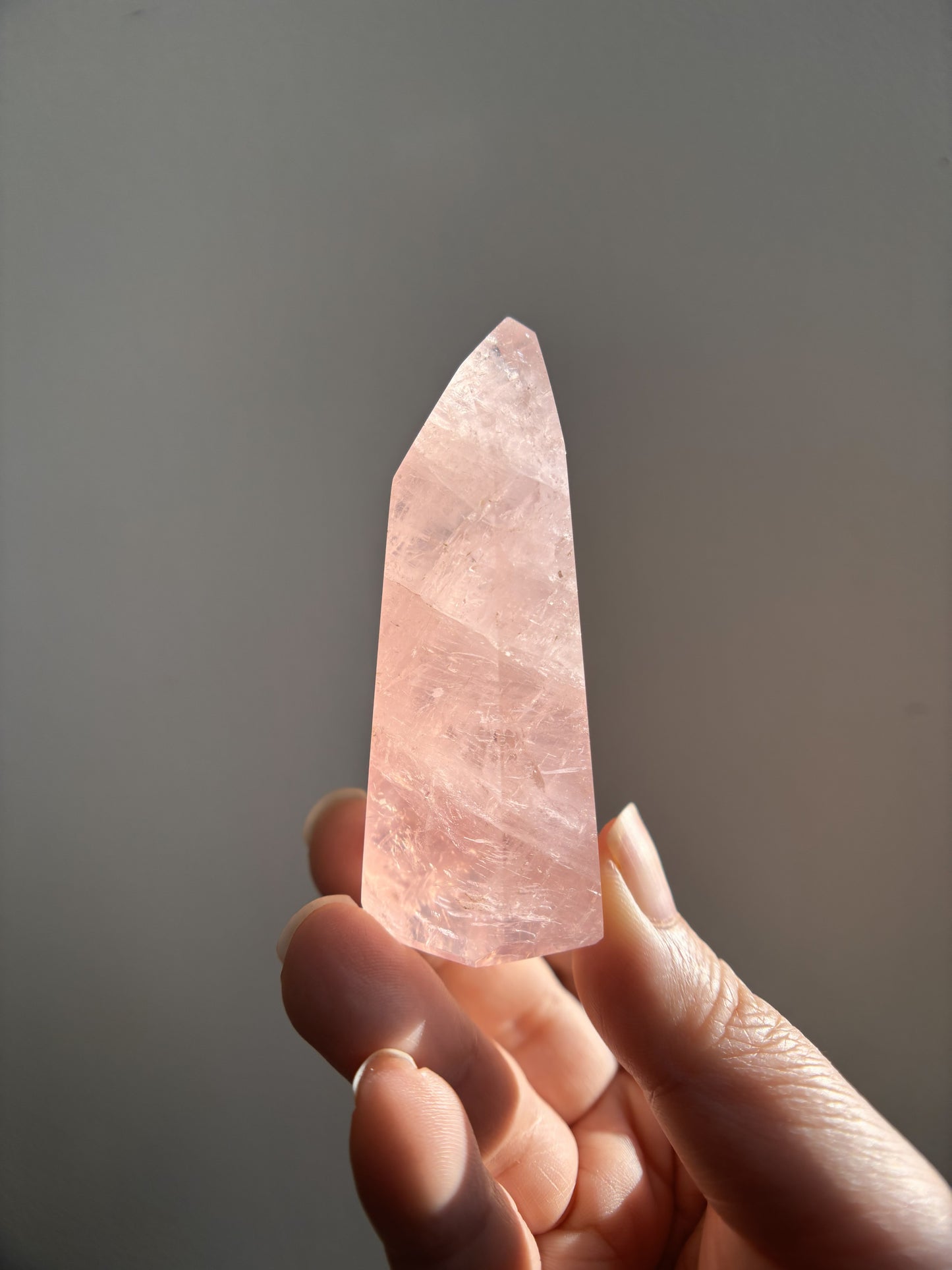 Brazilian Bahia Rose Quartz Tower 89g