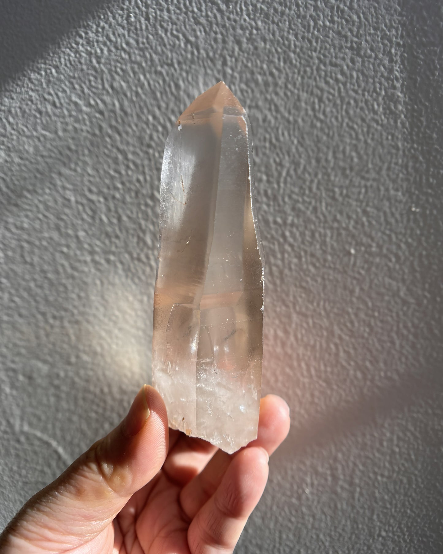 Light Smoky Lemurian Raw Point 142g
