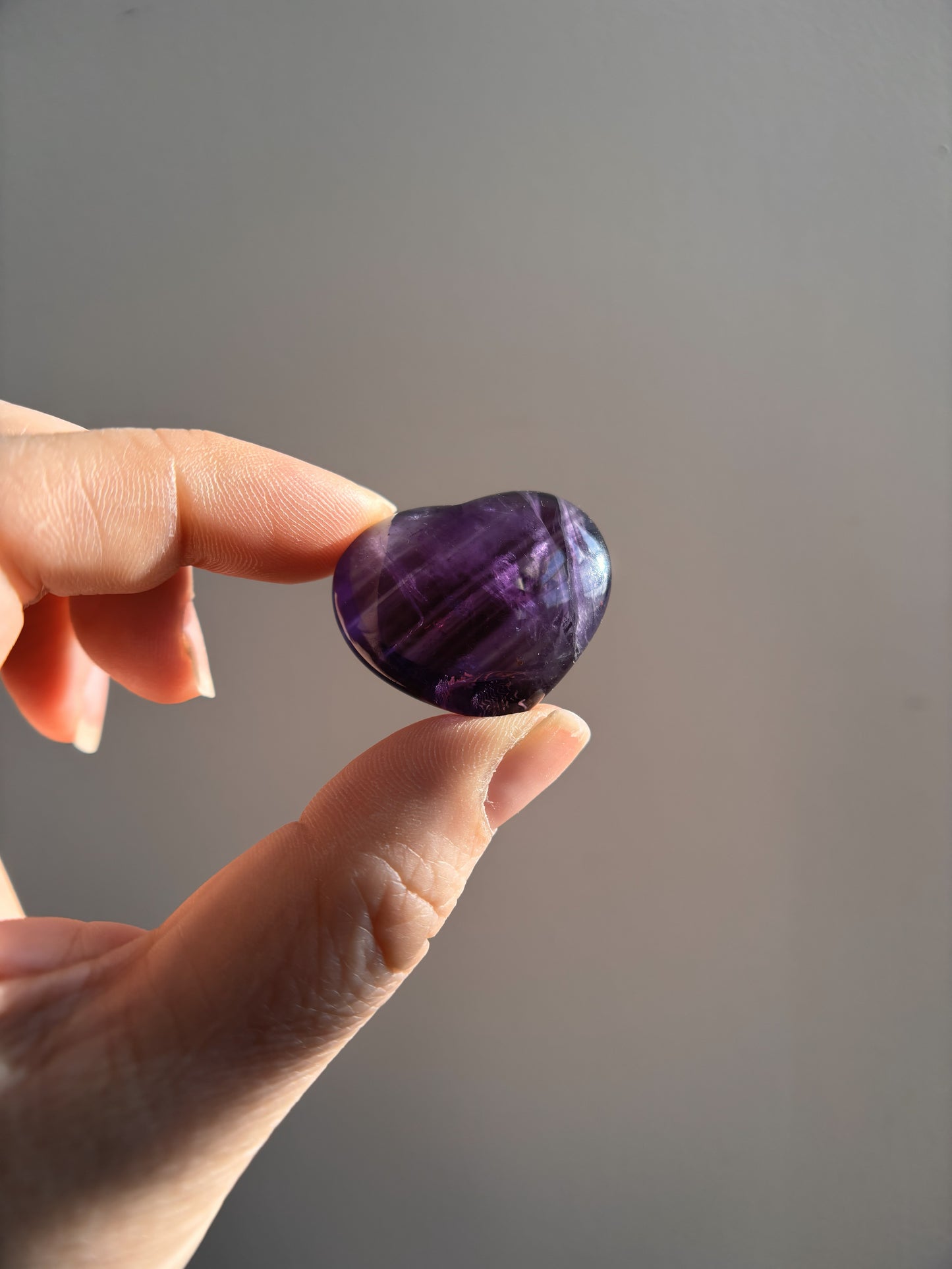 Wounded Uruguayan Amethyst Heart 16g