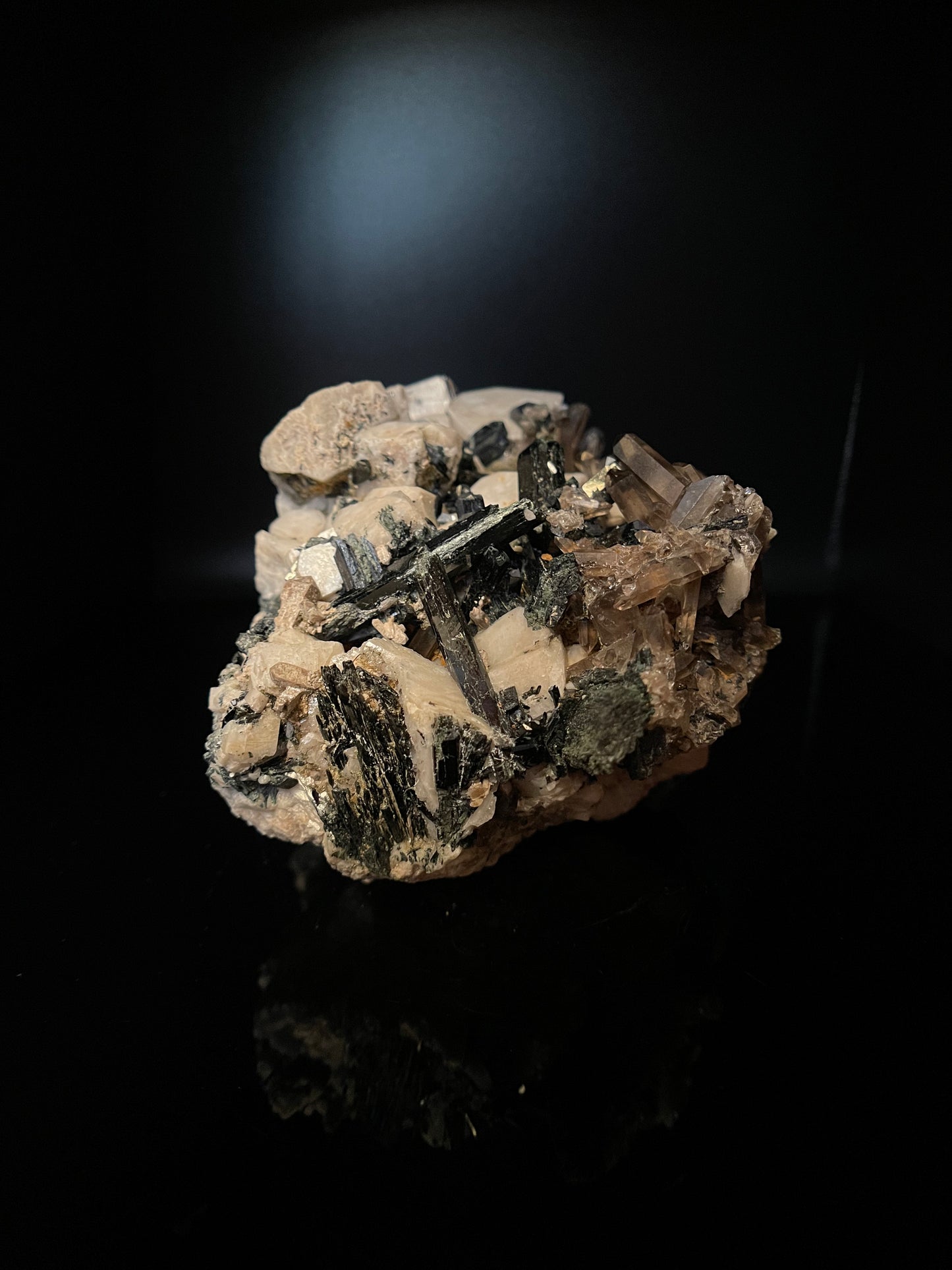 Aegirine with Arfvedsonite, Smoky Quartz, Orthoclase and Zircon 1055.2g (2.33lbs)