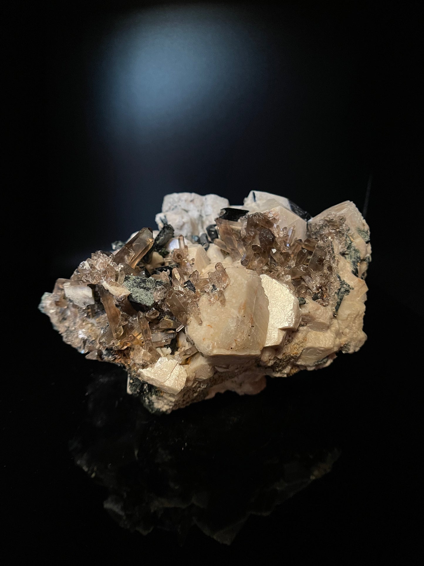 Aegirine with Arfvedsonite, Smoky Quartz, Orthoclase and Zircon 1055.2g (2.33lbs)