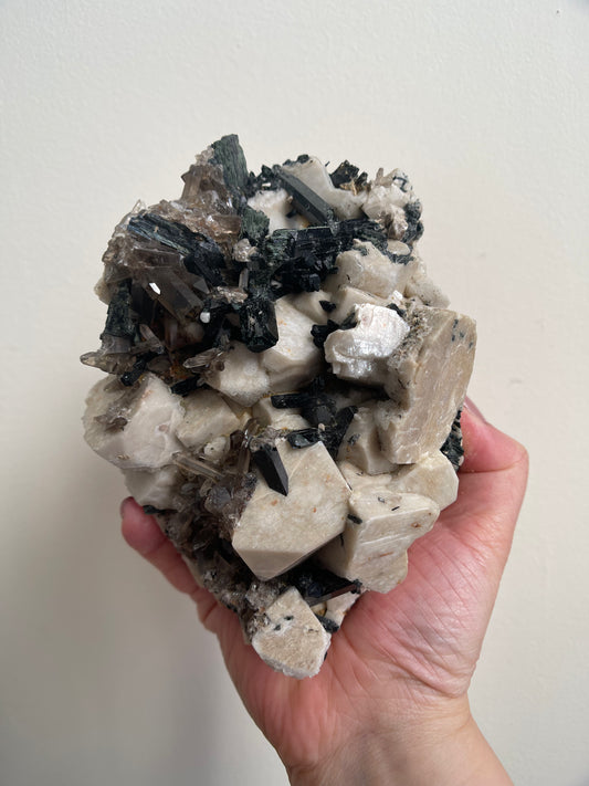 Aegirine with Arfvedsonite, Smoky Quartz, Orthoclase and Zircon 1055.2g (2.33lbs)