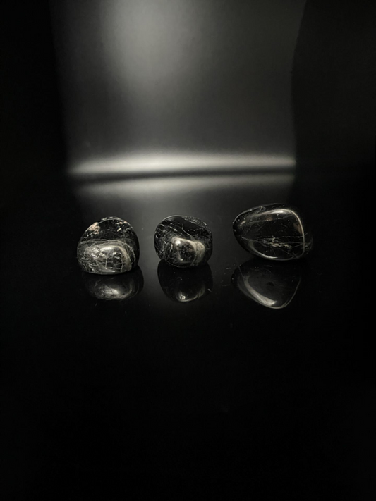 Indian Black Tourmaline Tumbles