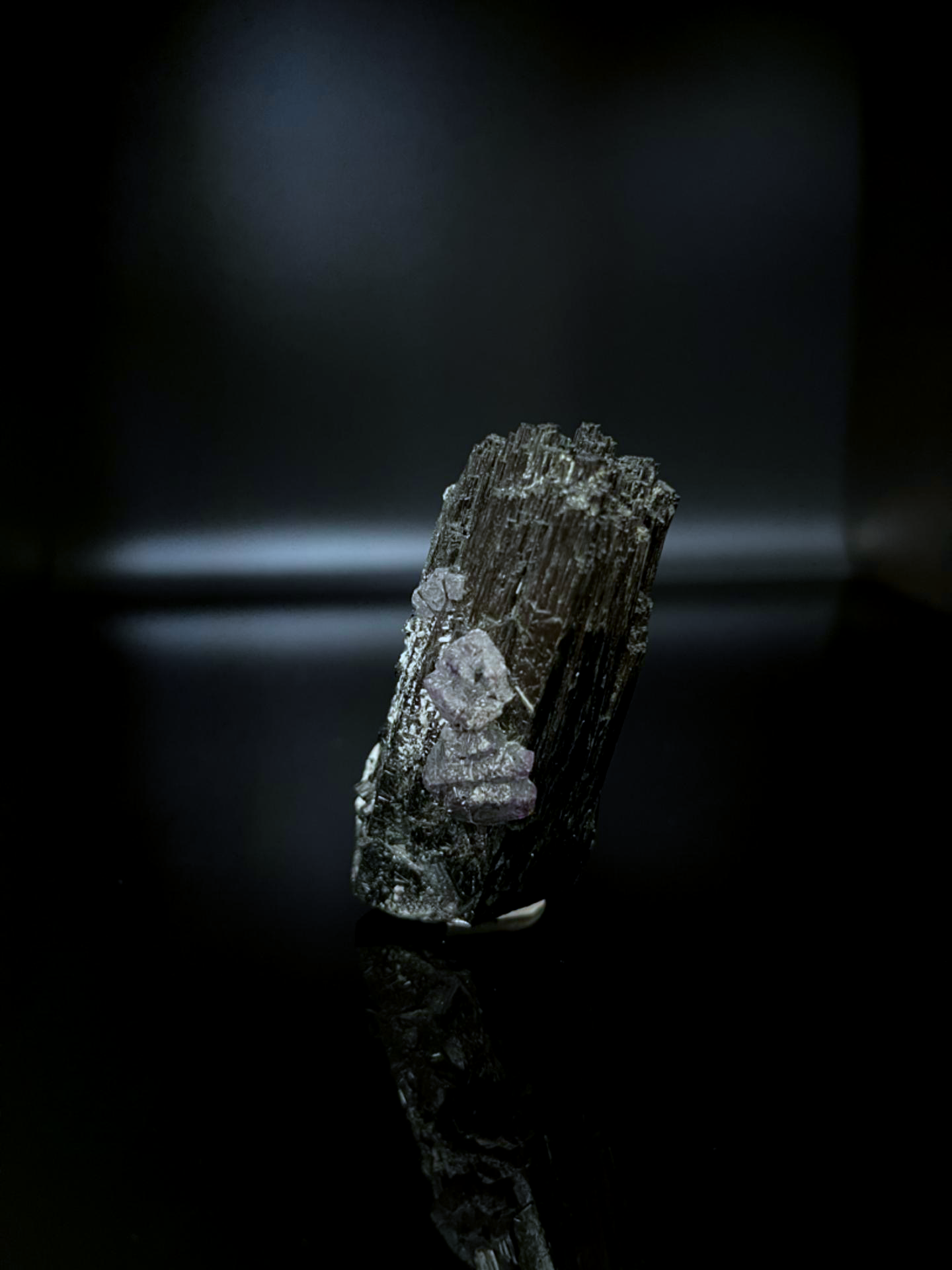 Namibian Black Tourmaline with Lepidolite 115.4g