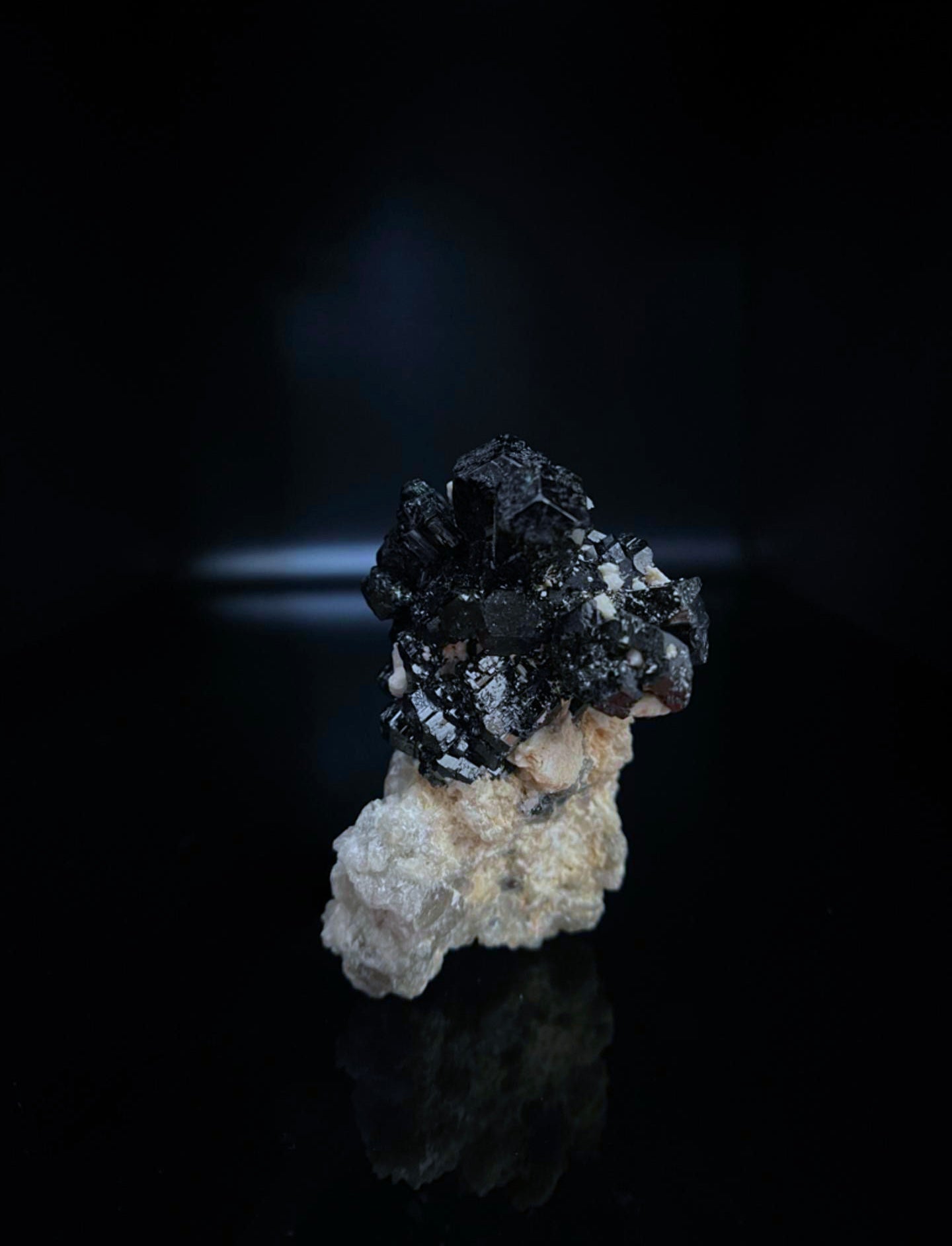 Namibian Black Tourmaline with Feldspar and Quartz 90.7g