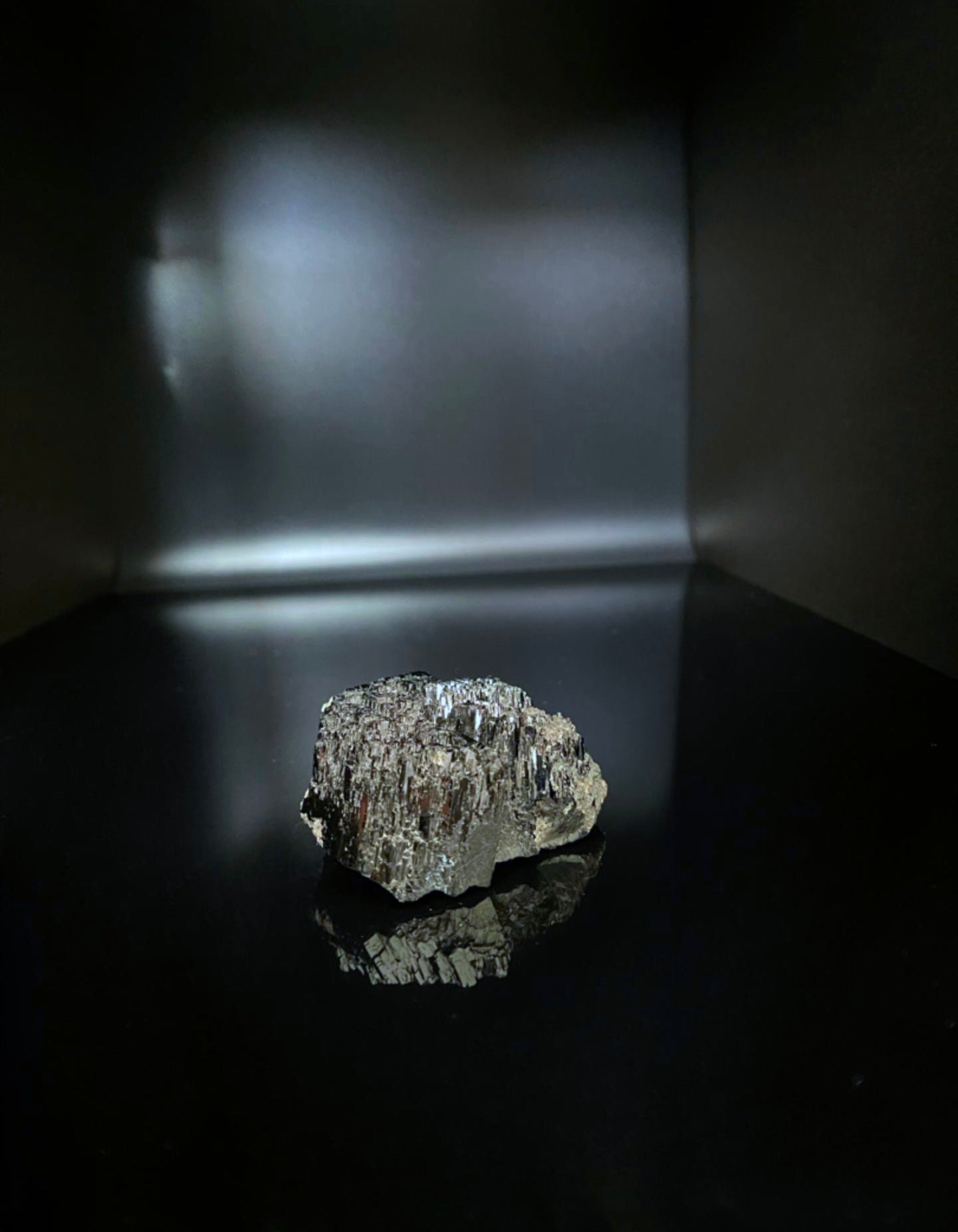 Namibian Black Tourmaline with Hyalite Opal 73.7g