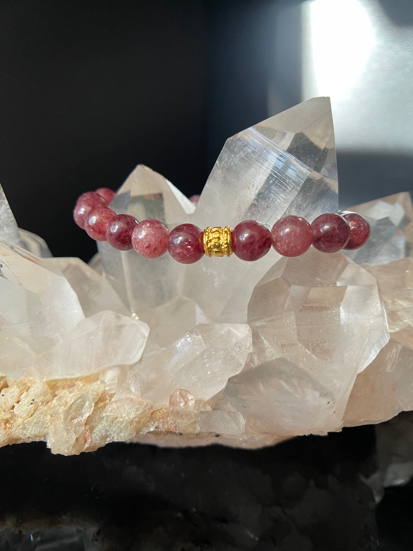 Strawberry Quartz Warrior Bracelet