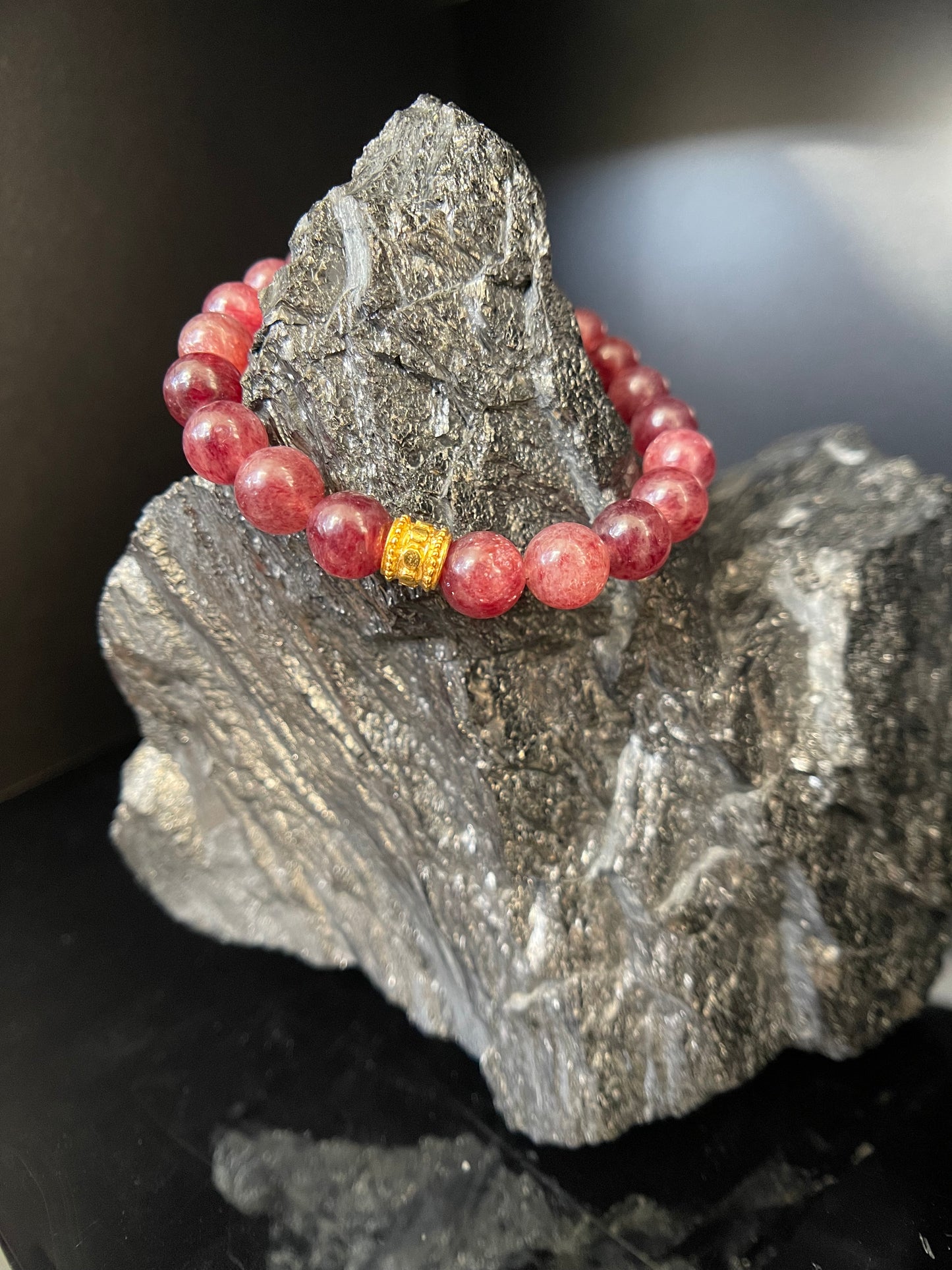 Strawberry Quartz Warrior Bracelet