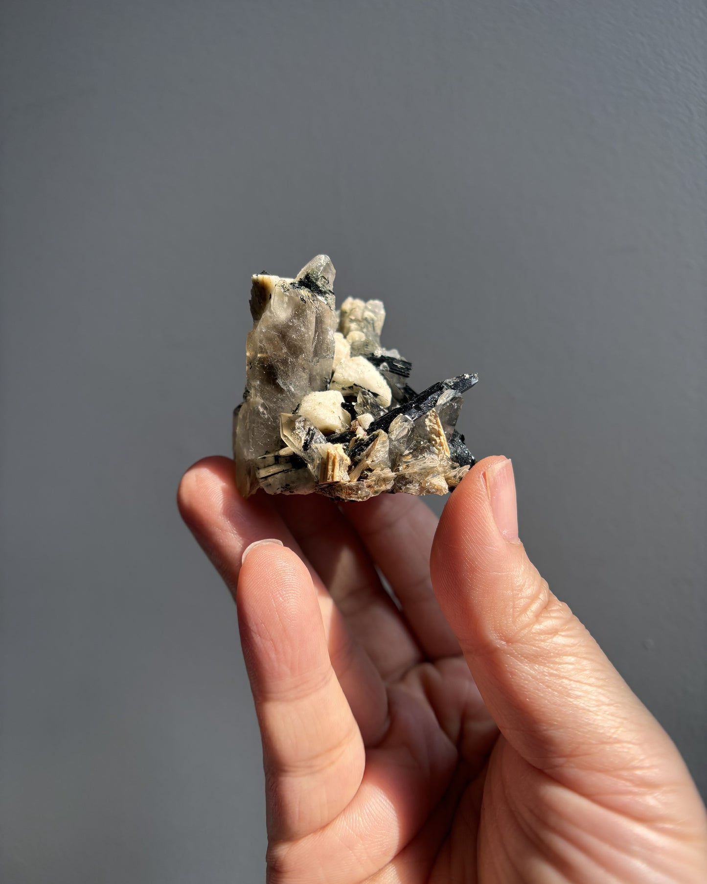 Aegirine Mixed with Smoky Quartz and Orthoclase 45.9g