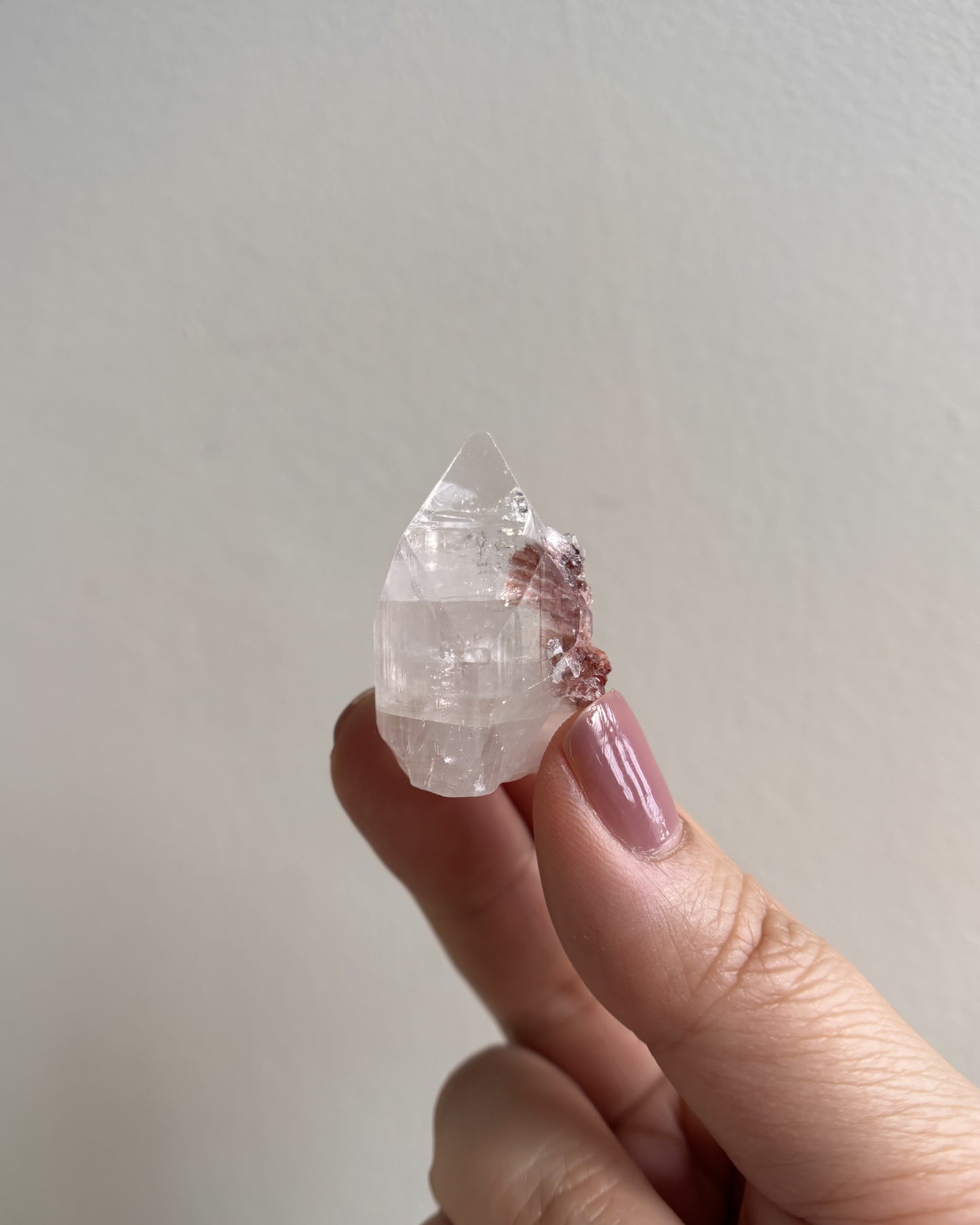 Apophyllite Pyramid with Hematite - Large (14.7g)