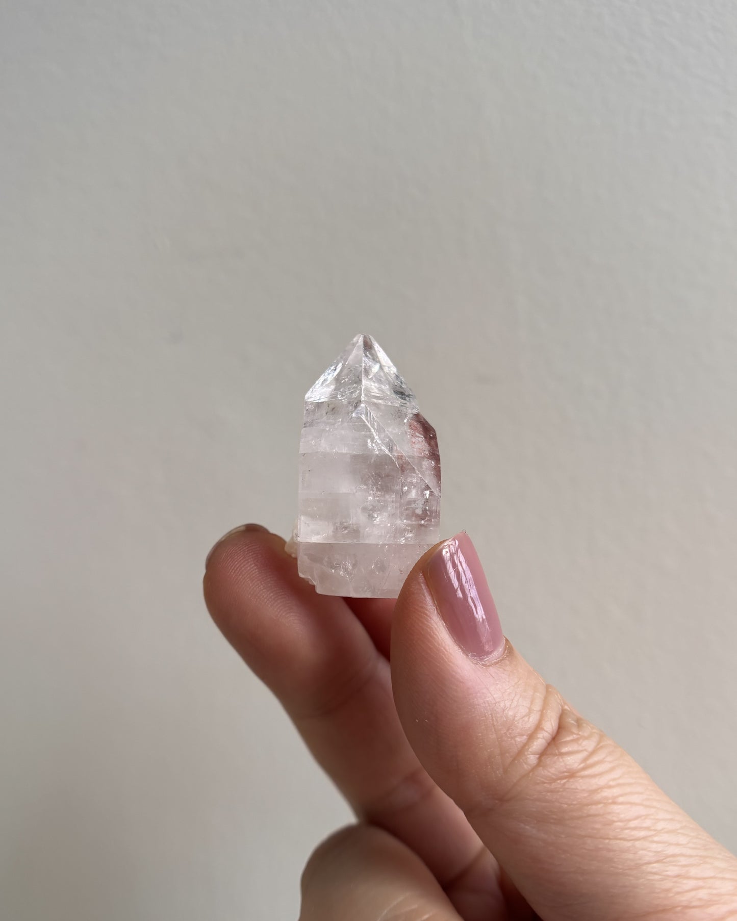 Apophyllite Pyramid with Hematite - Large (14.7g)