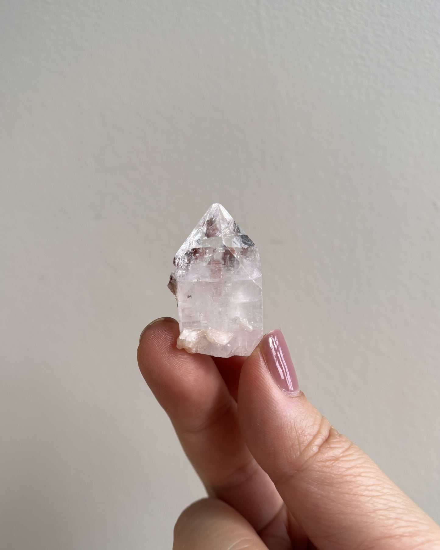 Apophyllite Pyramid with Hematite - Large (14.7g)