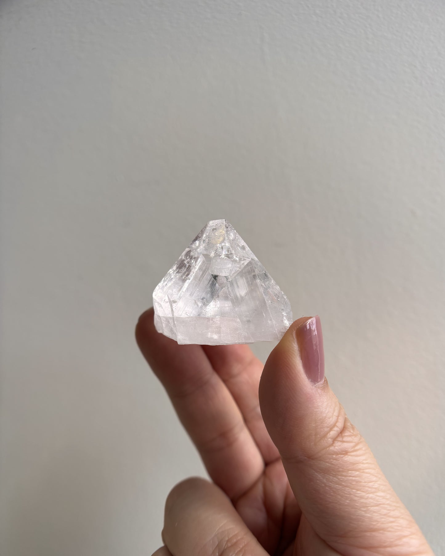Apophyllite Double Point Pyramid with Multiple Key Formations 22.6g