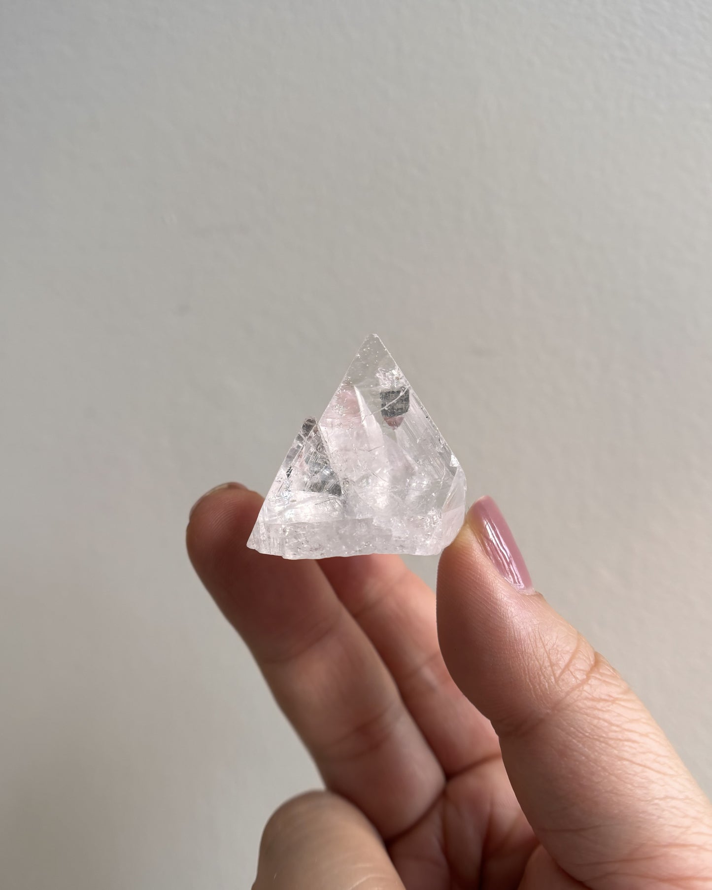Apophyllite Double Point Pyramid with Multiple Key Formations 22.6g