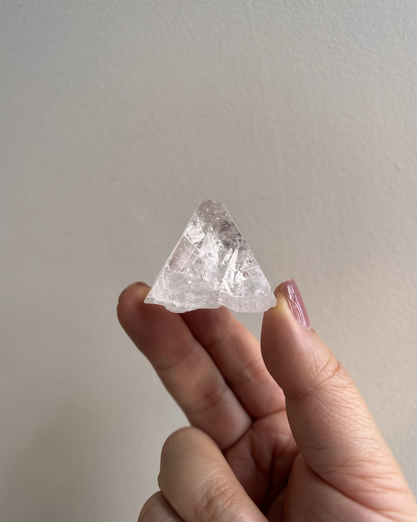 Apophyllite Double Point Pyramid with Multiple Key Formations 22.6g