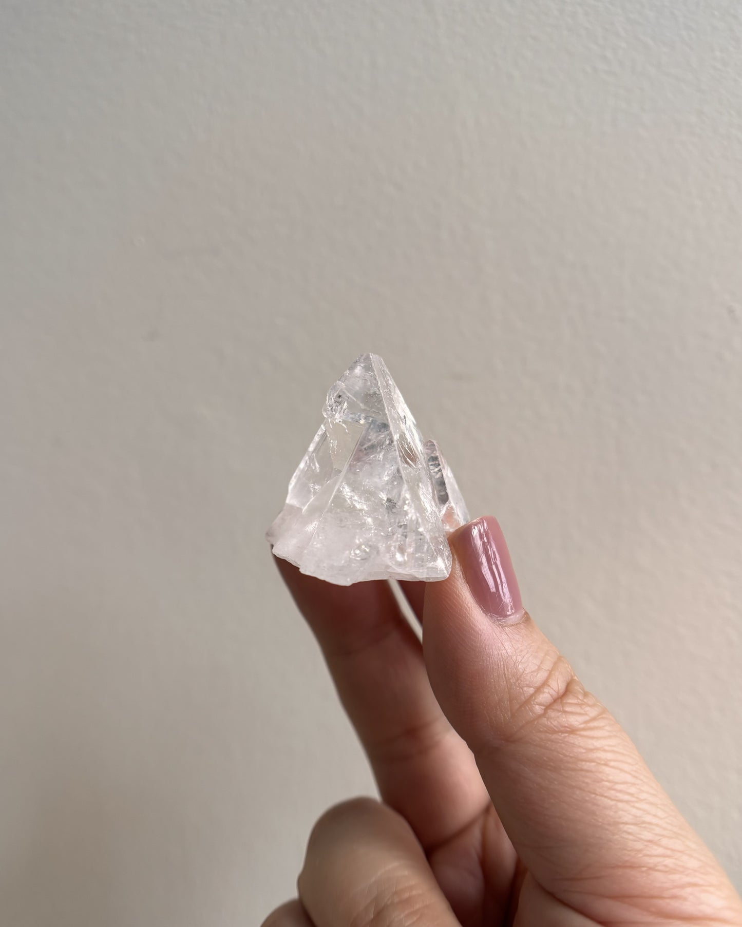 Apophyllite Double Point Pyramid with Multiple Key Formations 22.6g