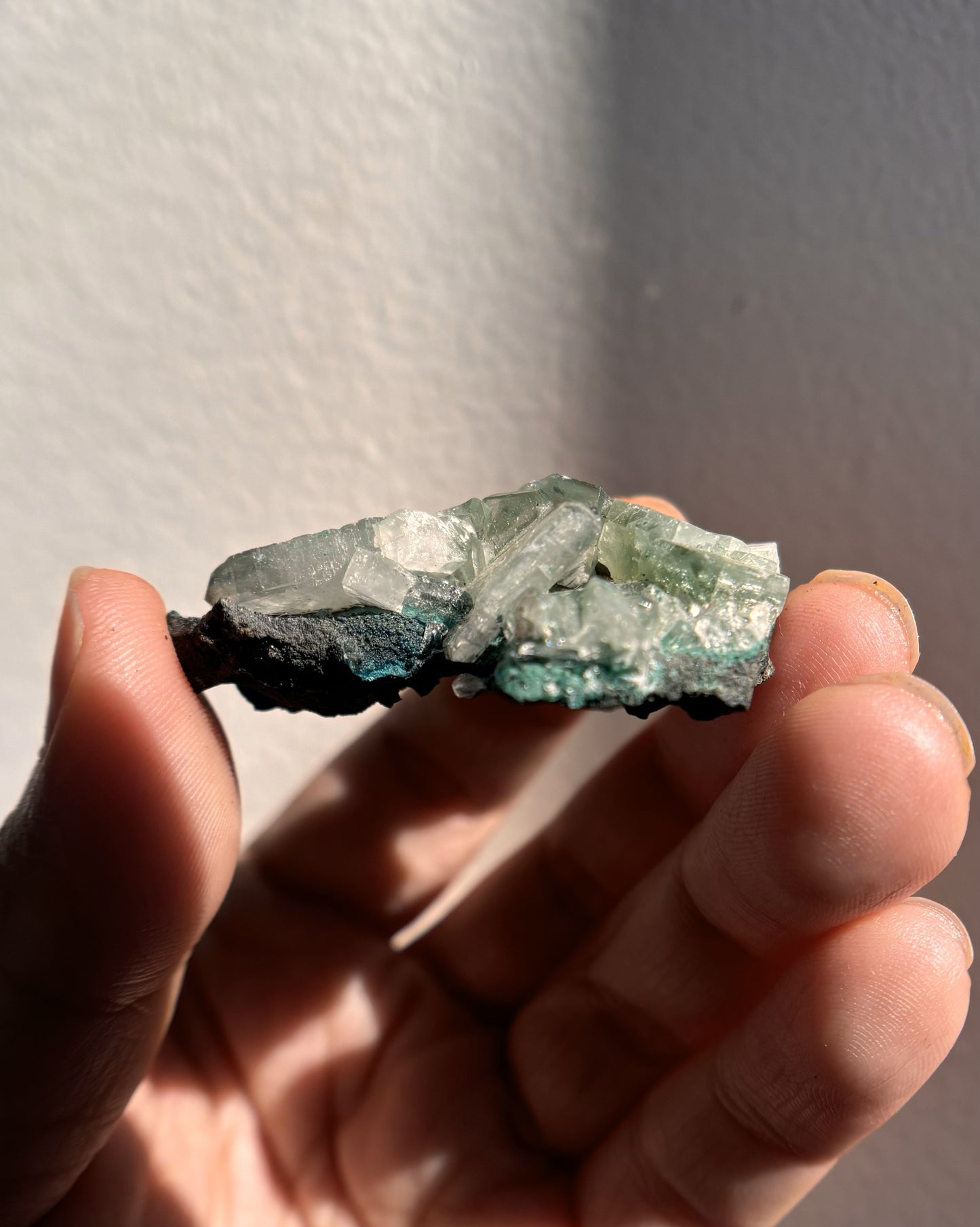 Baryte with Chrysocolla and Malachite 25.4g