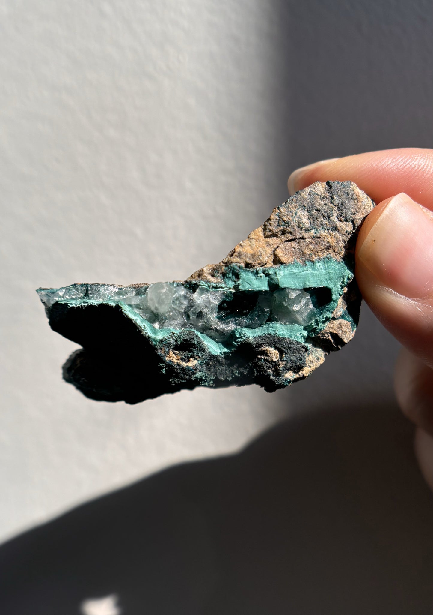 Baryte with Chrysocolla and Malachite 41g