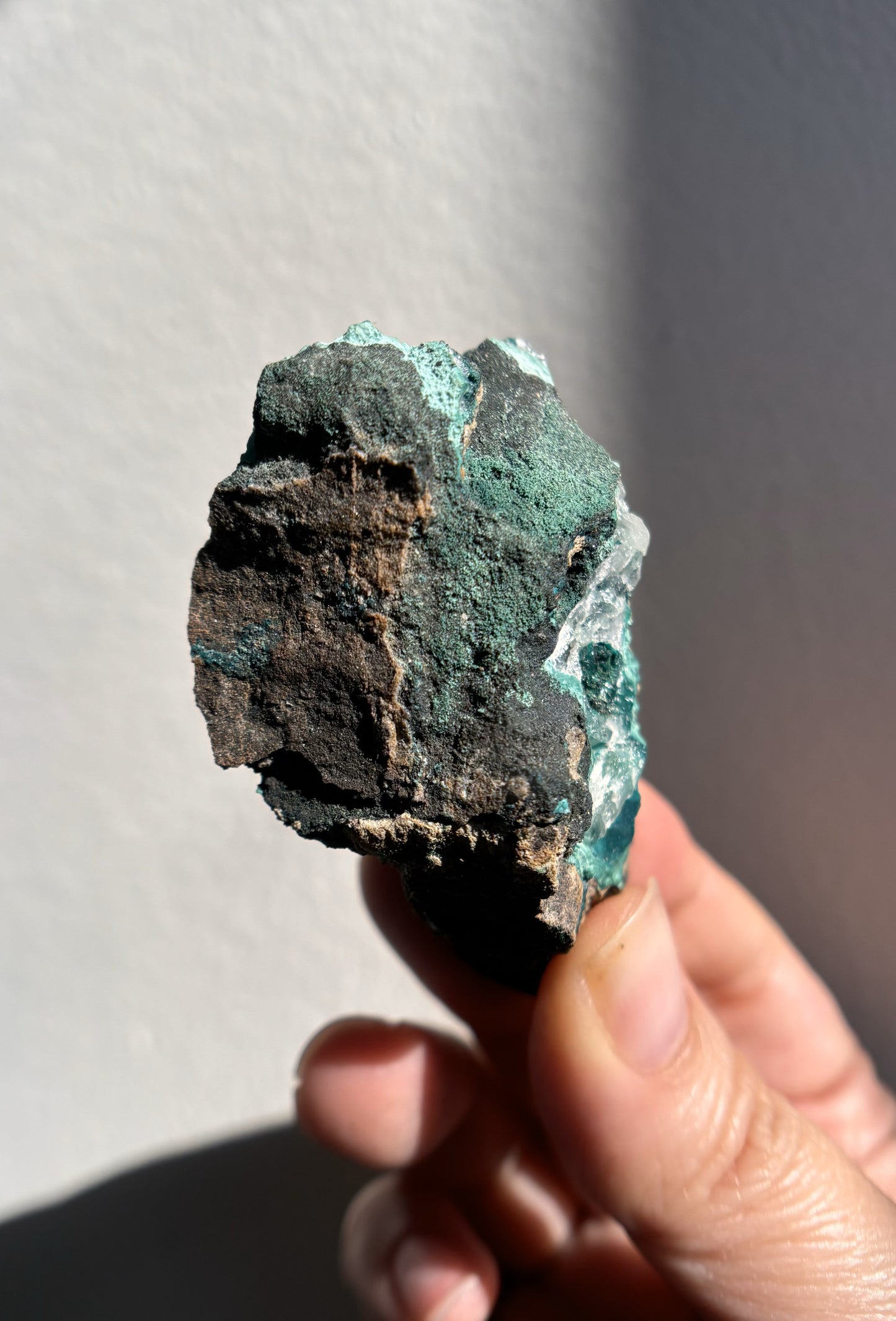 Baryte with Chrysocolla and Malachite 41g