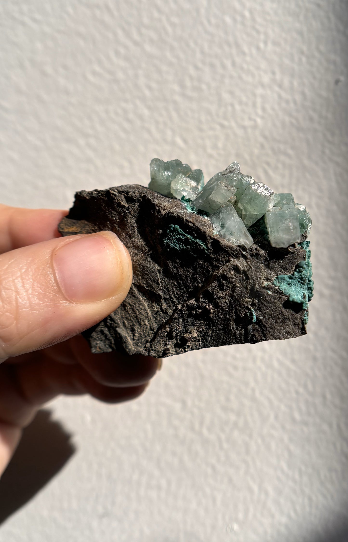 Baryte with Chrysocolla and Malachite 54g