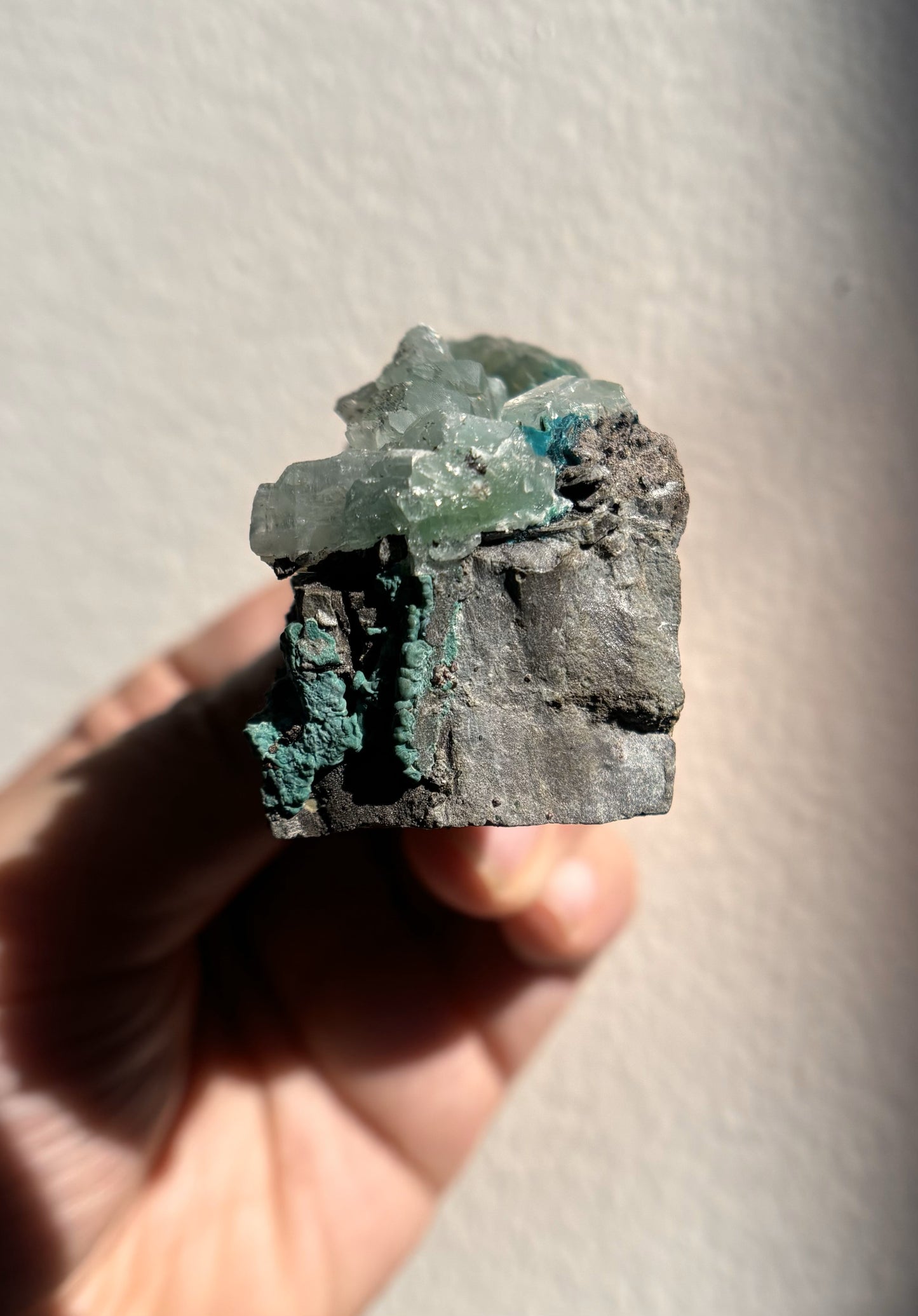 Baryte with Chrysocolla and Malachite 54g