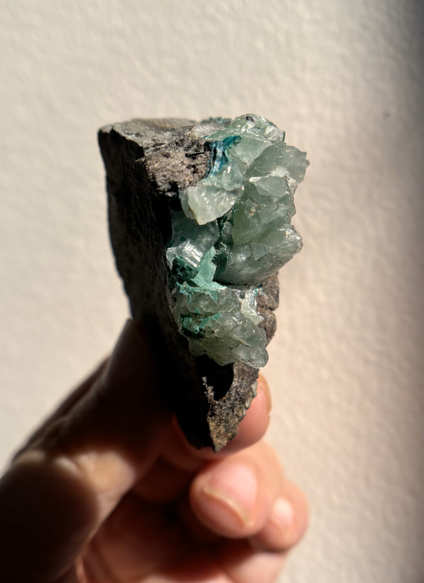 Baryte with Chrysocolla and Malachite 54g