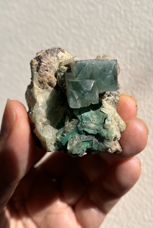 Baryte with Chrysocolla and Malachite 66g