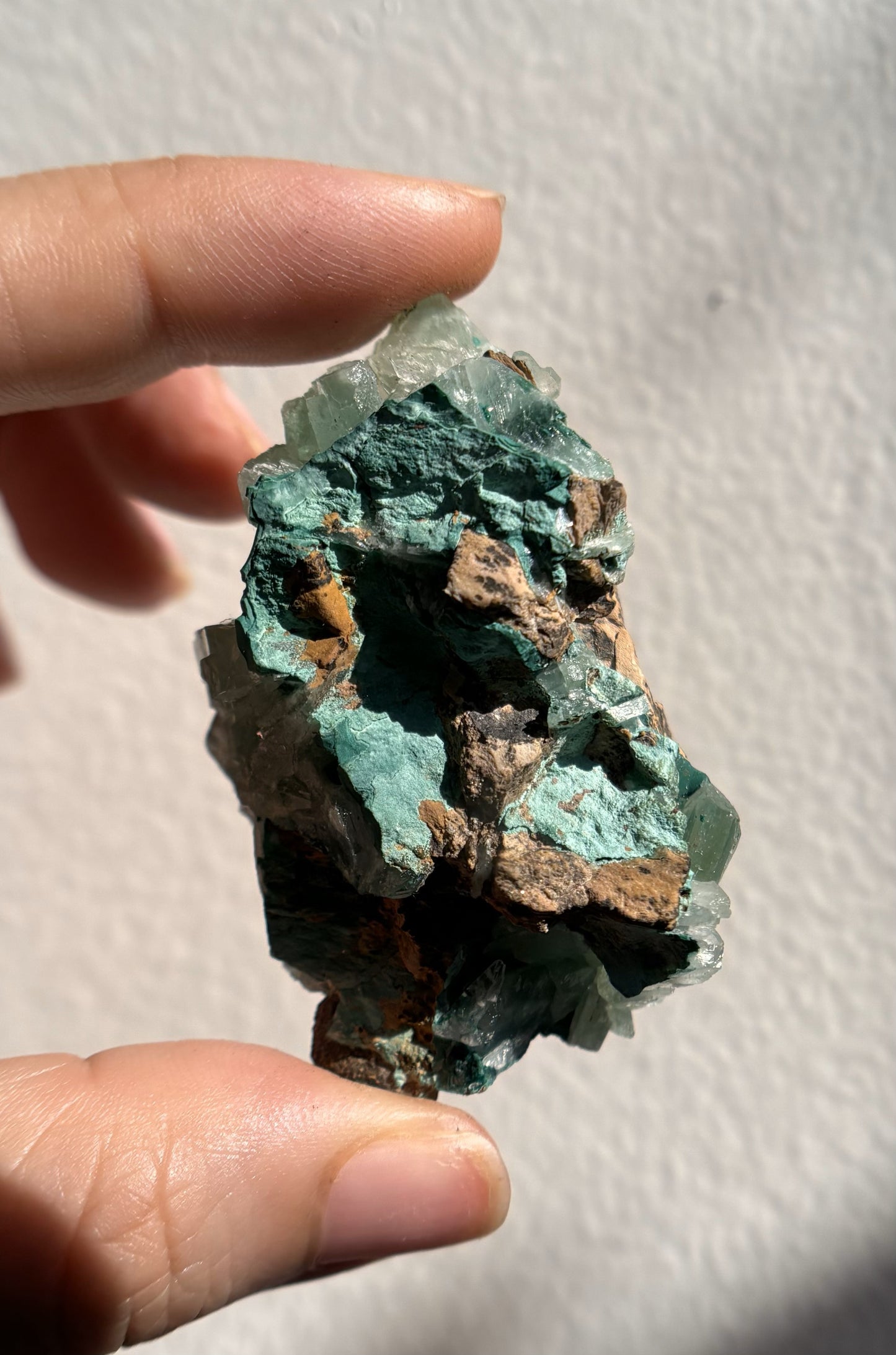 Baryte with Chrysocolla and Malachite 70g