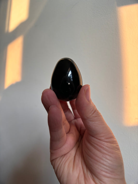 Black Obsidian Mini Egg