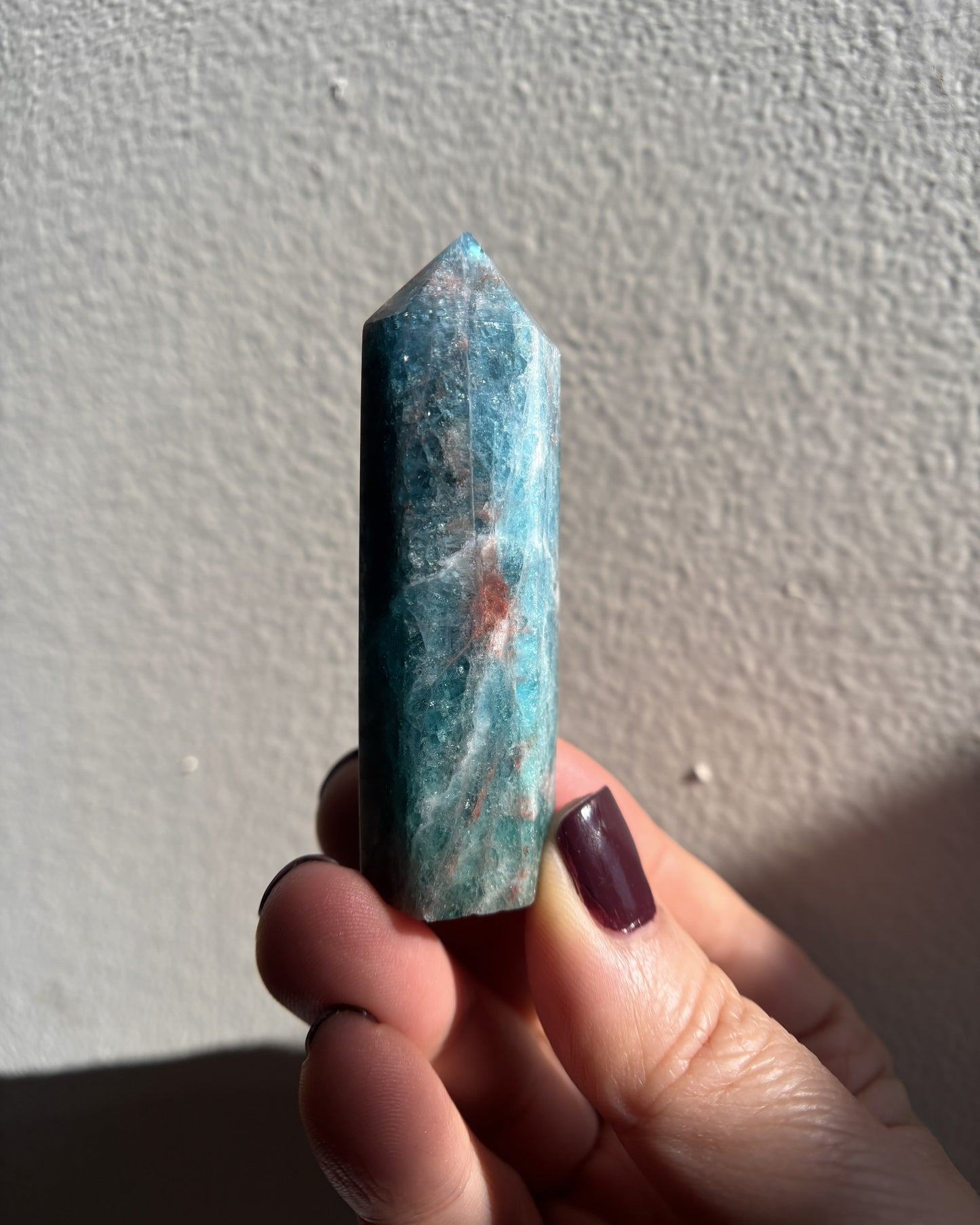 Blue Apatite Tower 43g