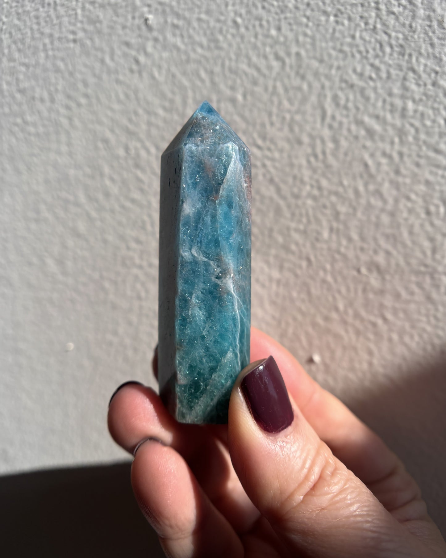 Blue Apatite Tower 43g