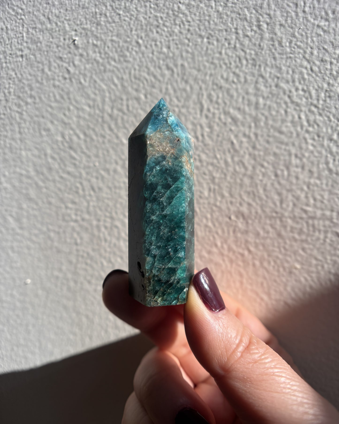 Blue Apatite Tower 44g