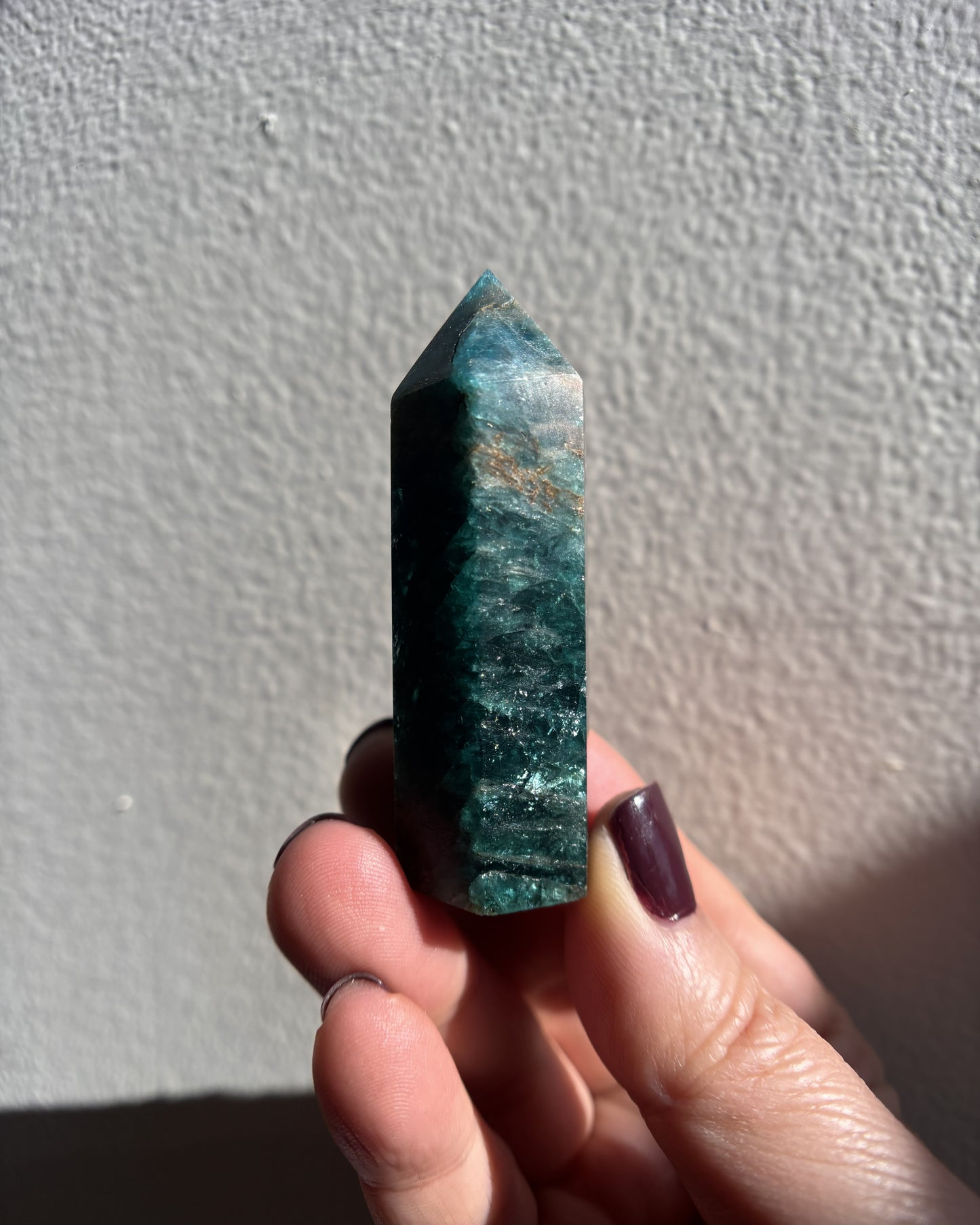 Blue Apatite Tower 44g