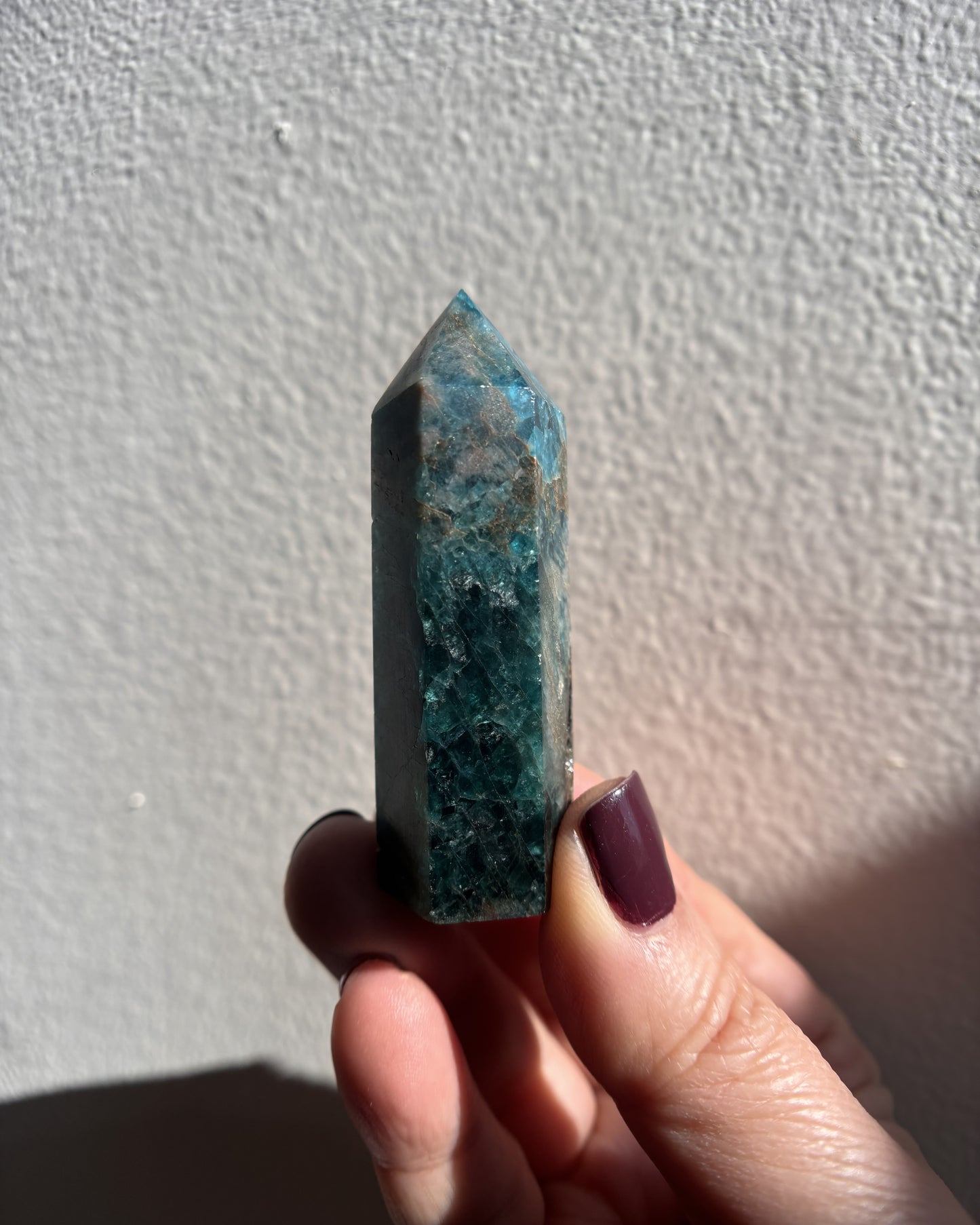 Blue Apatite Tower 44g