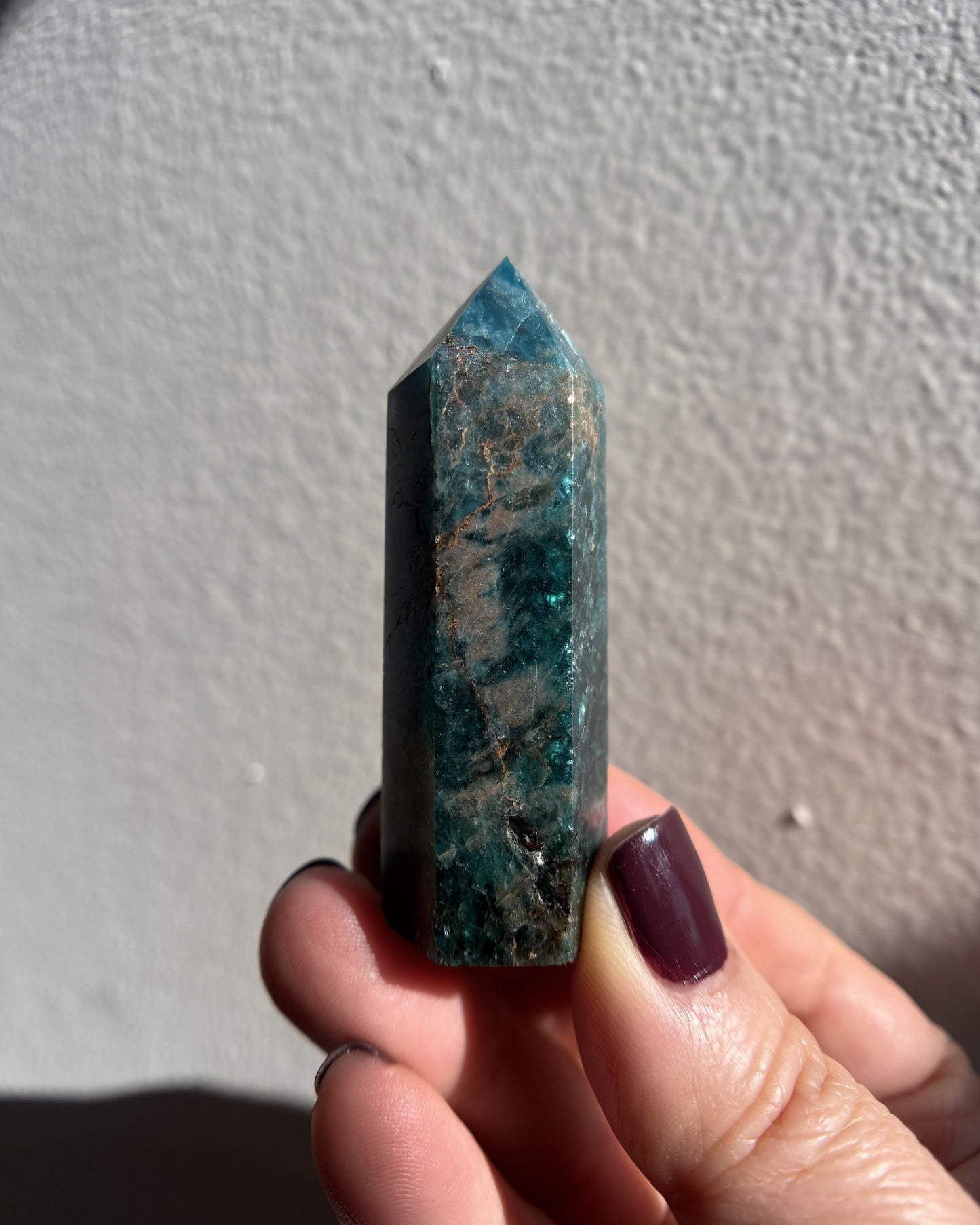 Blue Apatite Tower 44g