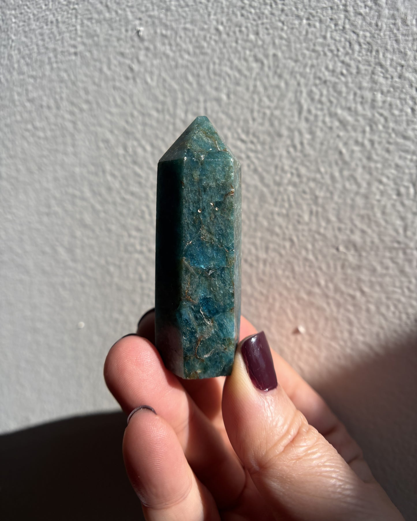 Blue Apatite Tower 47g