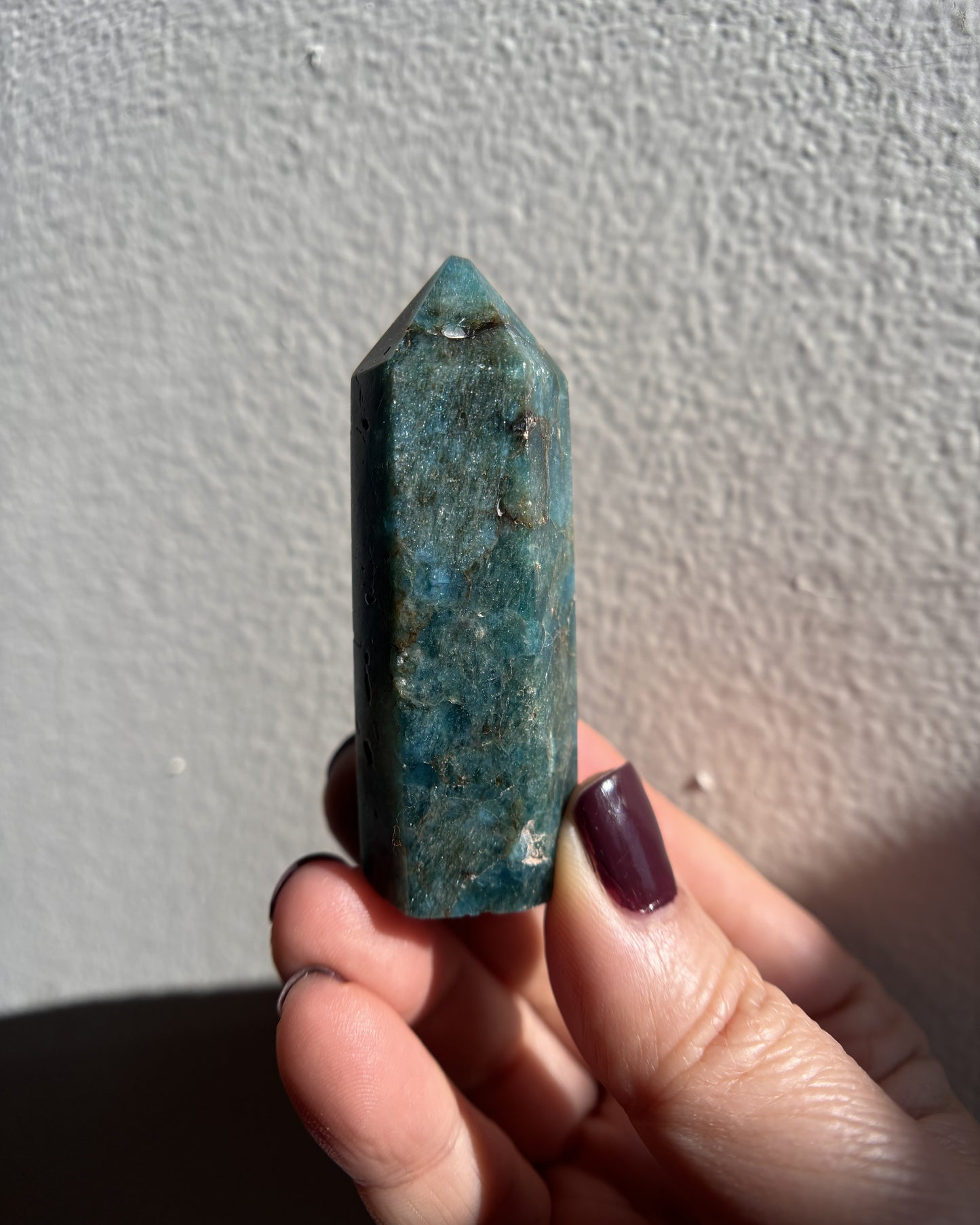 Blue Apatite Tower 47g